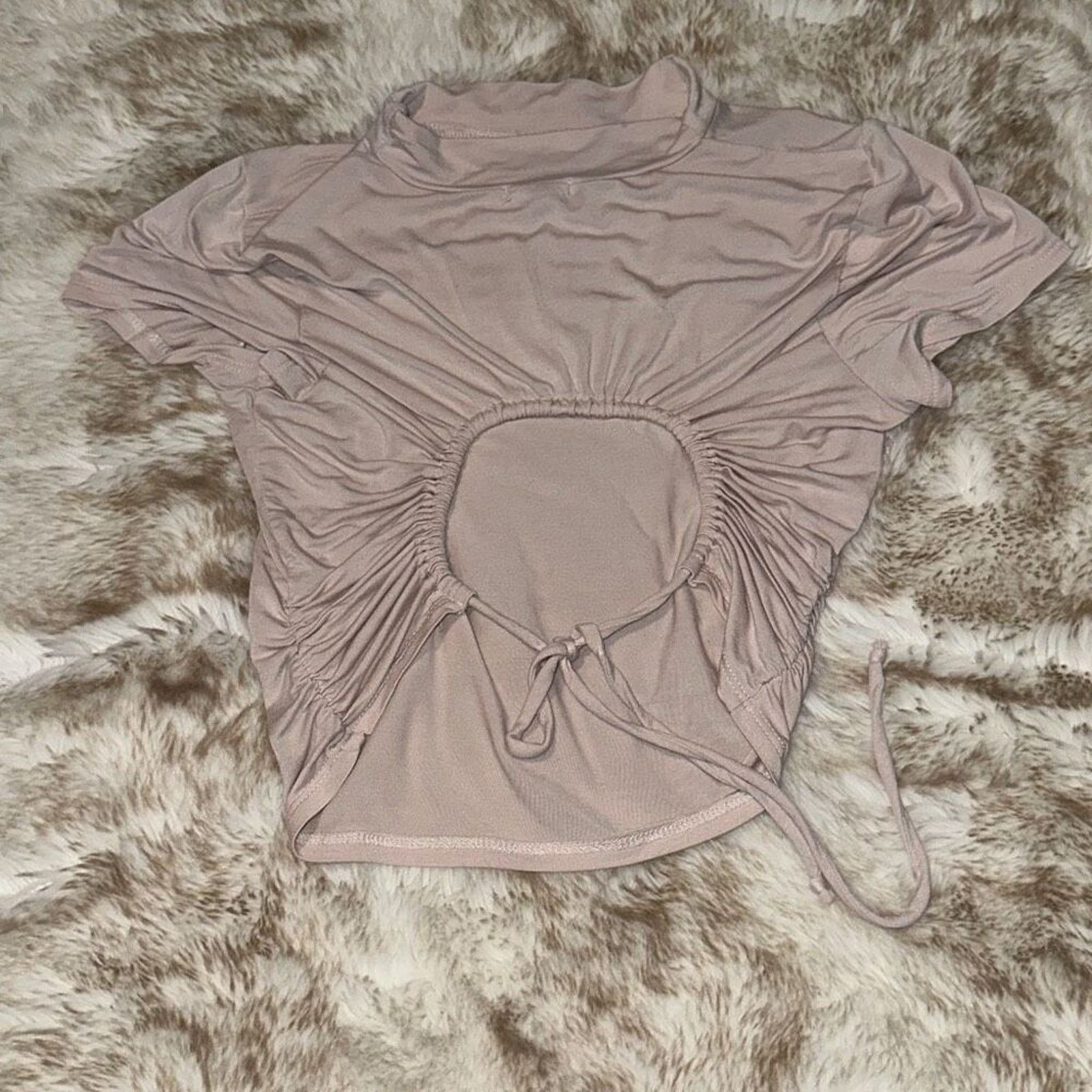 Other Lelis Cropped Neutral T-Shirt with Open Back | Sz S Size S / US 4 / IT 40 - 3 Thumbnail