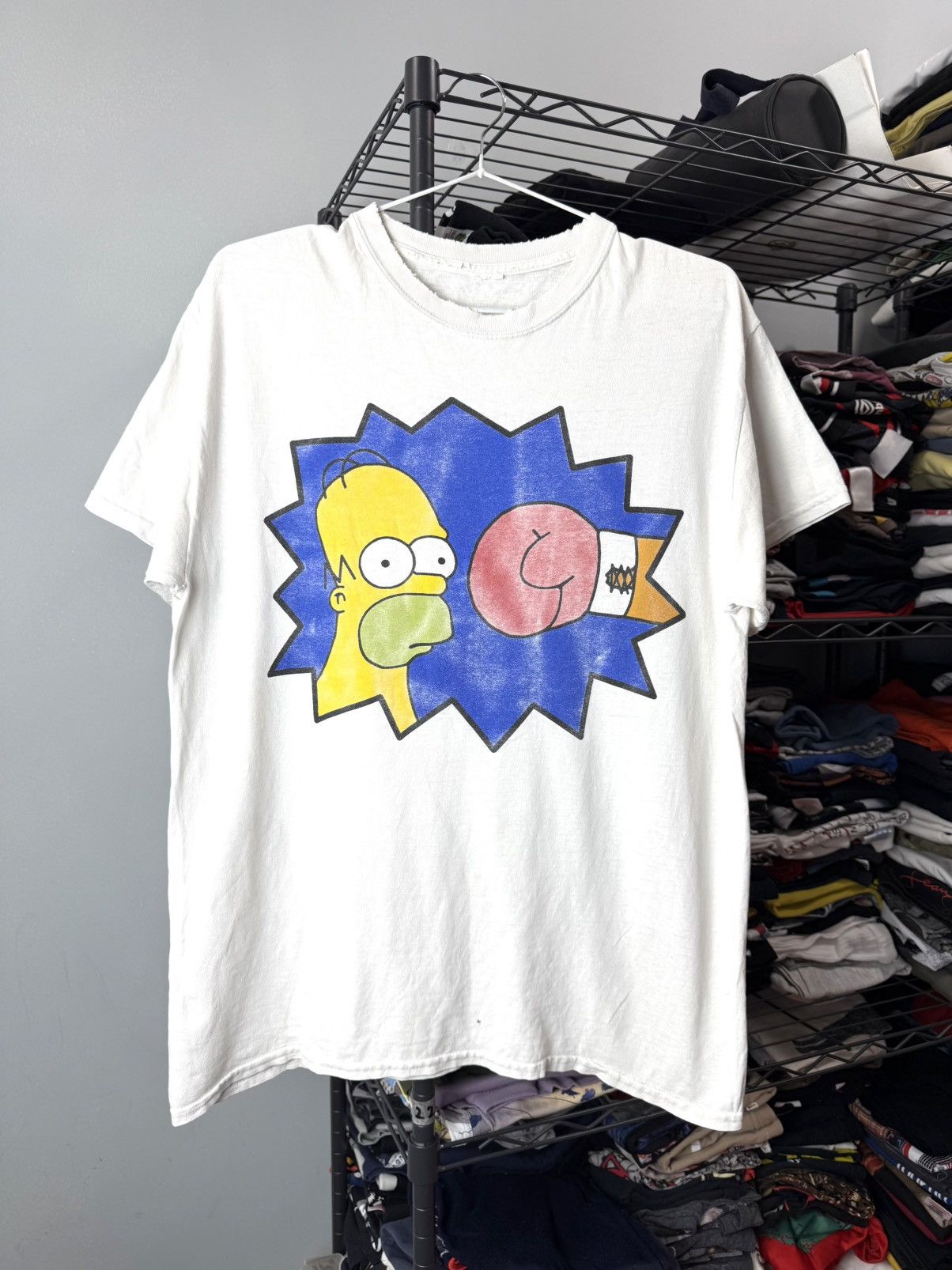 00’s Vintage Simpsons Boxing Funny T Shirt