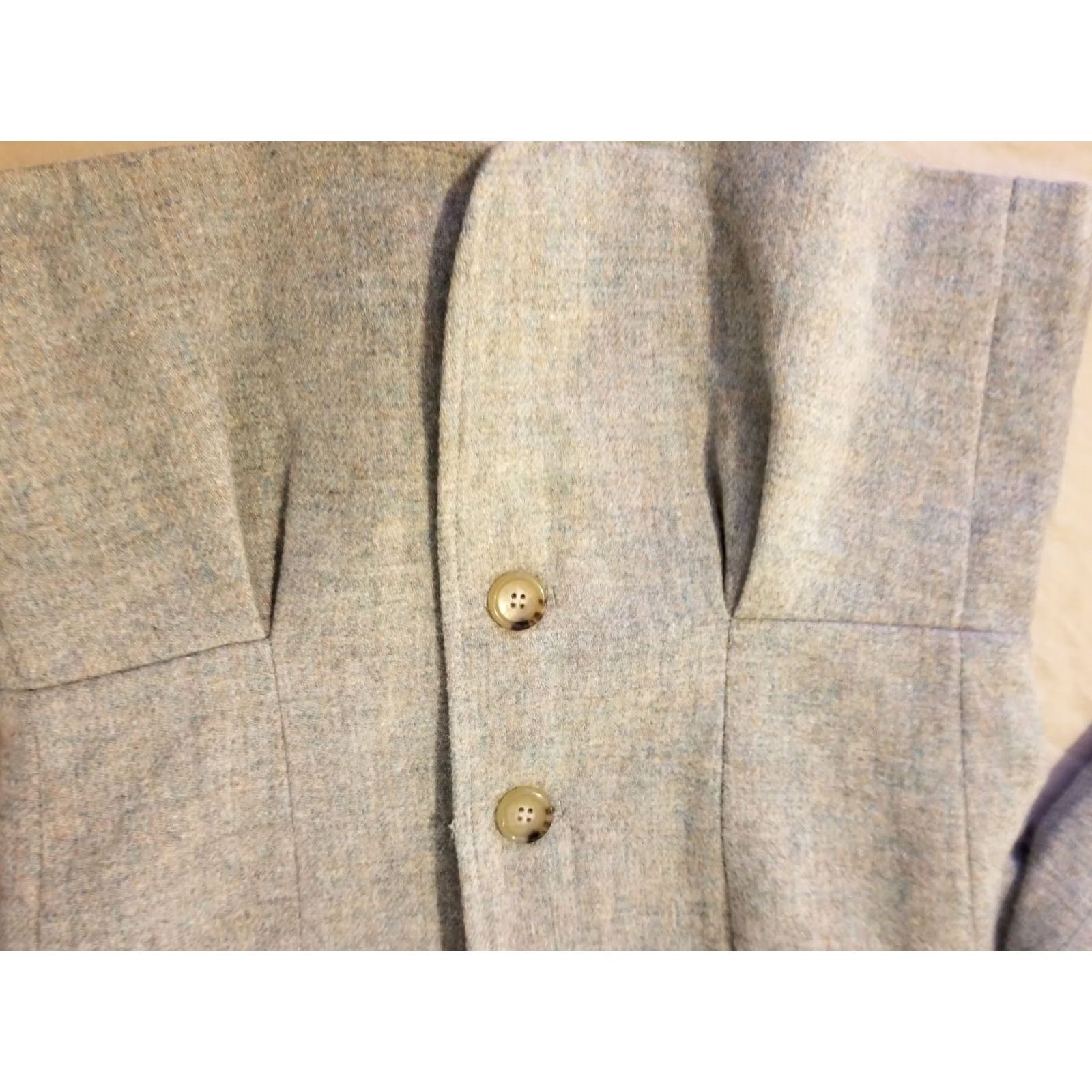 Talbots Womens Talbots Wool Jacket Blazer 4P Petite Grey Gray Size S / US 4 / IT 40 - 3 Thumbnail