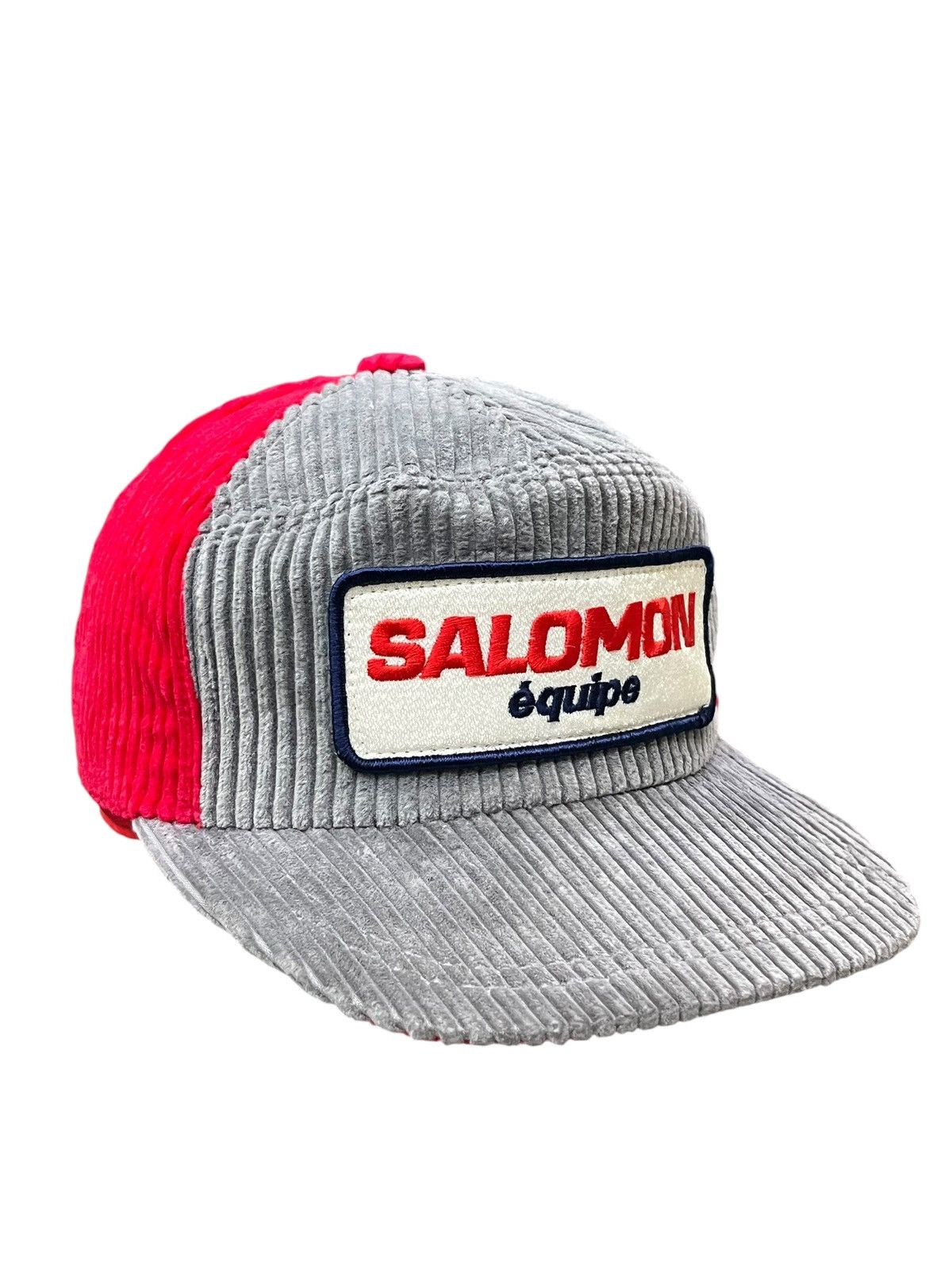 Salomon 🔥RARE💥 90s SALOMON Équipe Corduroy Ear Flap Cap Japan Size ONE SIZE - 3 Thumbnail