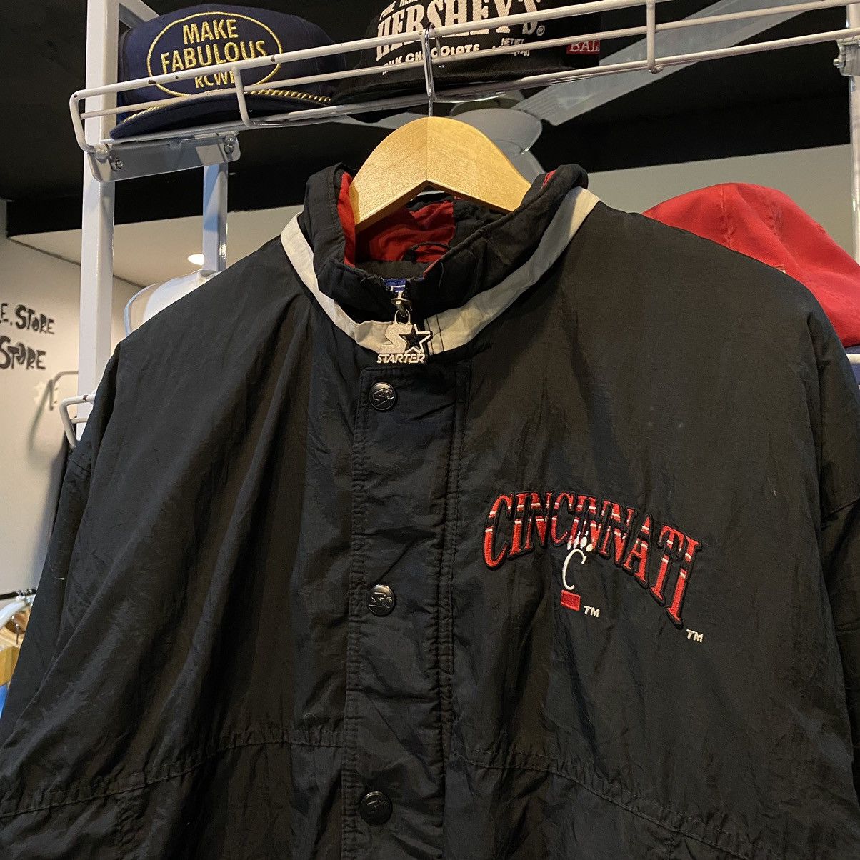 MLB × Starter × Vintage Vintage 90s Starter MLB Cincinnati Reds Starter Jacket Size US L / EU 52-54 / 3 - 10 Thumbnail
