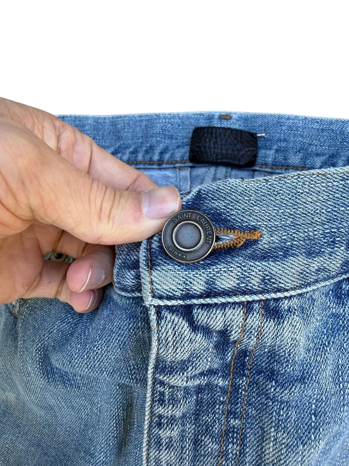 Saint Laurent Paris Saint laurent d02 blue distressed denim Size US 33 - 7 Thumbnail