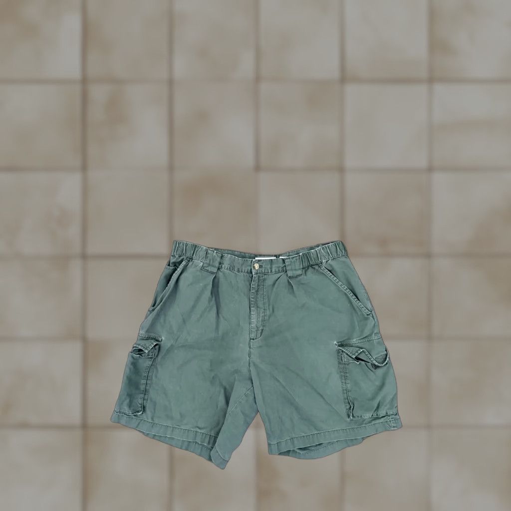 Vintage Columbia Cargo Shorts Mens 38 Green Cotton Elastic Waist Pockets Outdoor Casual (Cargo) Mens Size US 38 / EU 54 - 1 Thumbnail