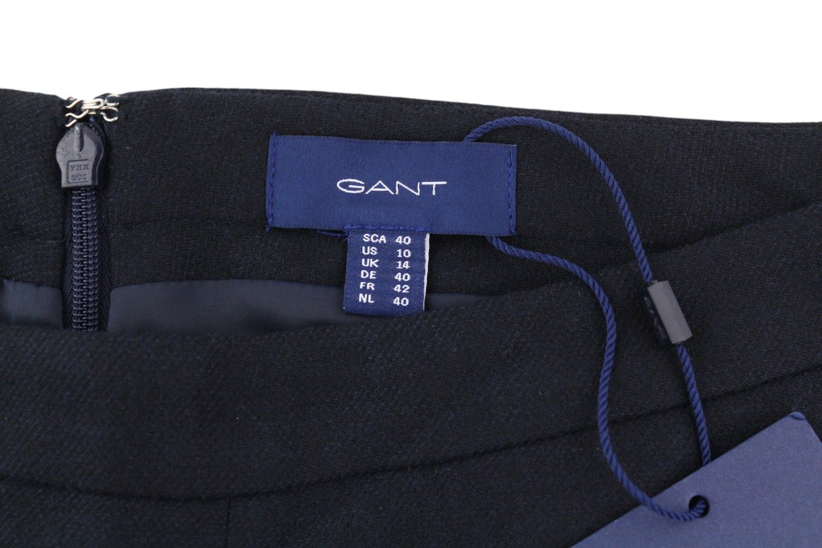 Gant WASHABLE STRETCH WOOL EU40 Dark Blue Pleat Skirt 85355 Size 30" / US 8 / IT 44 - 9 Thumbnail