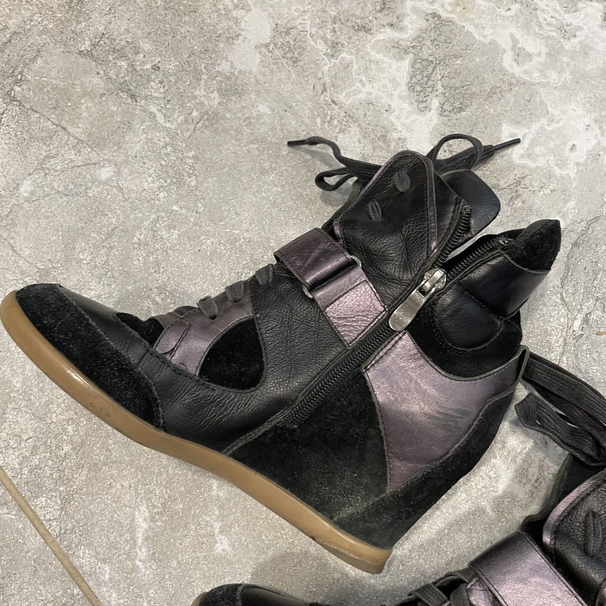 Vintage 38 like ISABEL MARANT BECKETT HIGH PLATFORM SNEAKERS SHOES Size US 8 / IT 38 - 3 Thumbnail