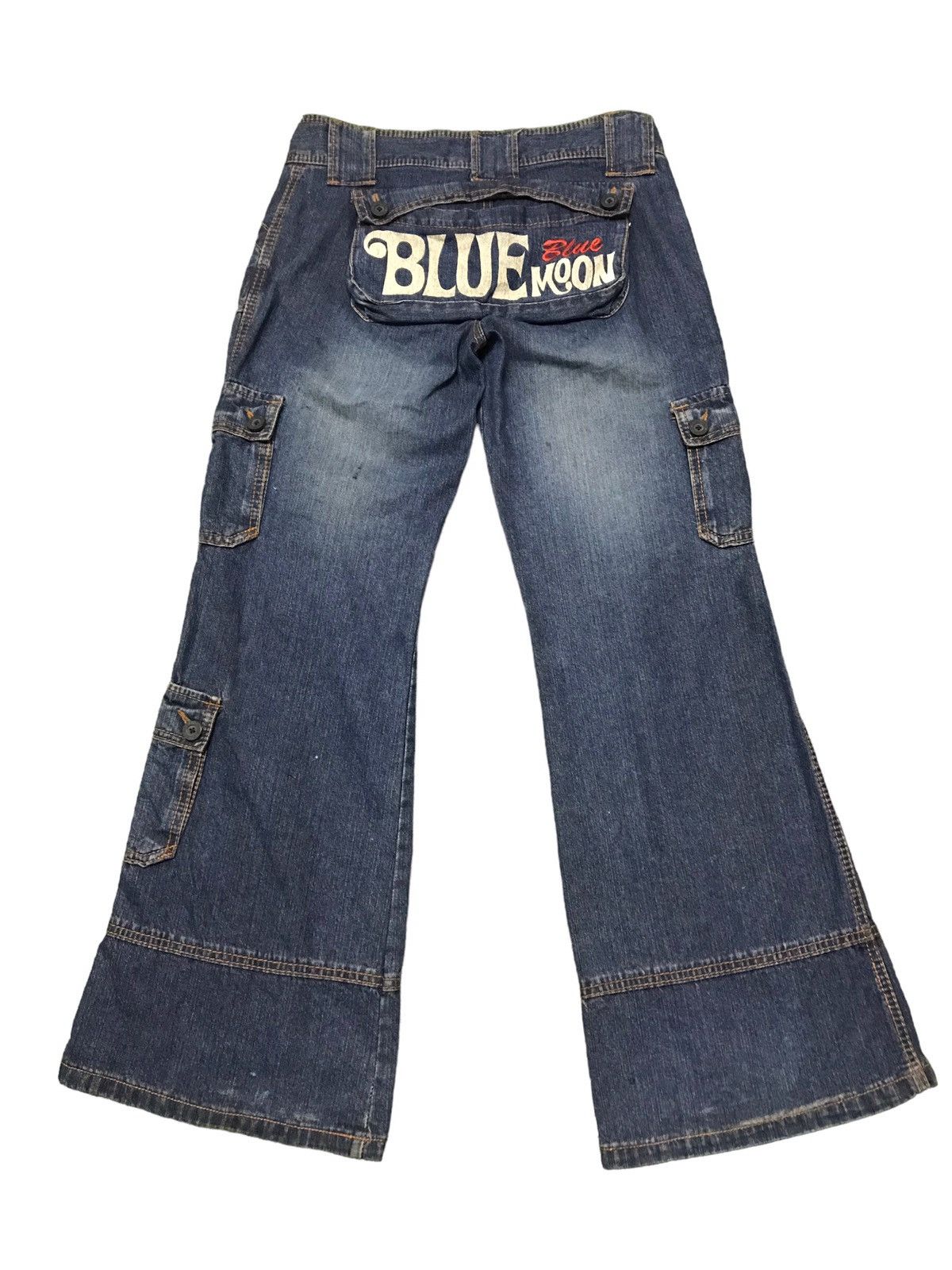 FLARED🔥🔥 Blue Moon Blue Multipocket Jeans Rare