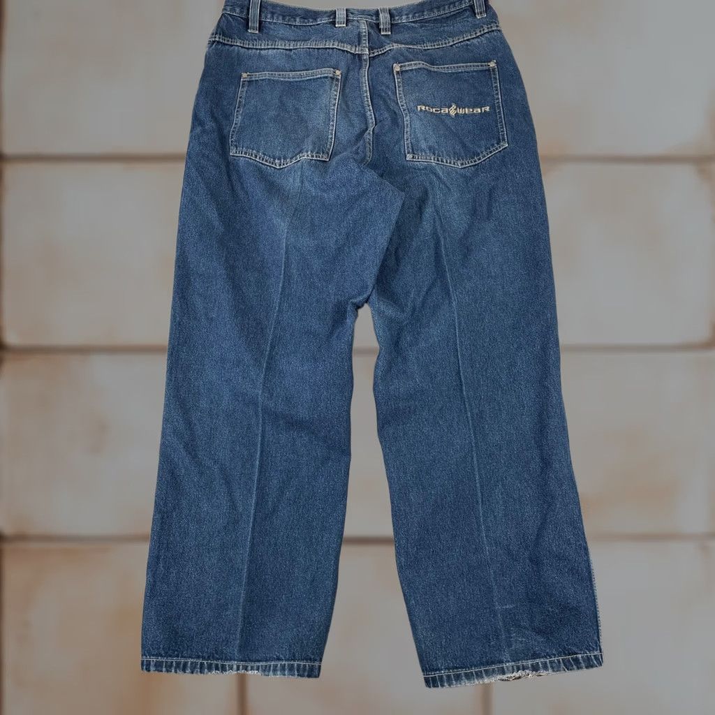 Rocawear Rocawear Jeans Mens 40x34 Blue Baggy Loose Fit Embroidered Denim Y2K Skater Hip Hop 90s Vintage Relaxed Wide-Leg Jeans Mens Size US 40 / EU 56 - 1 Thumbnail