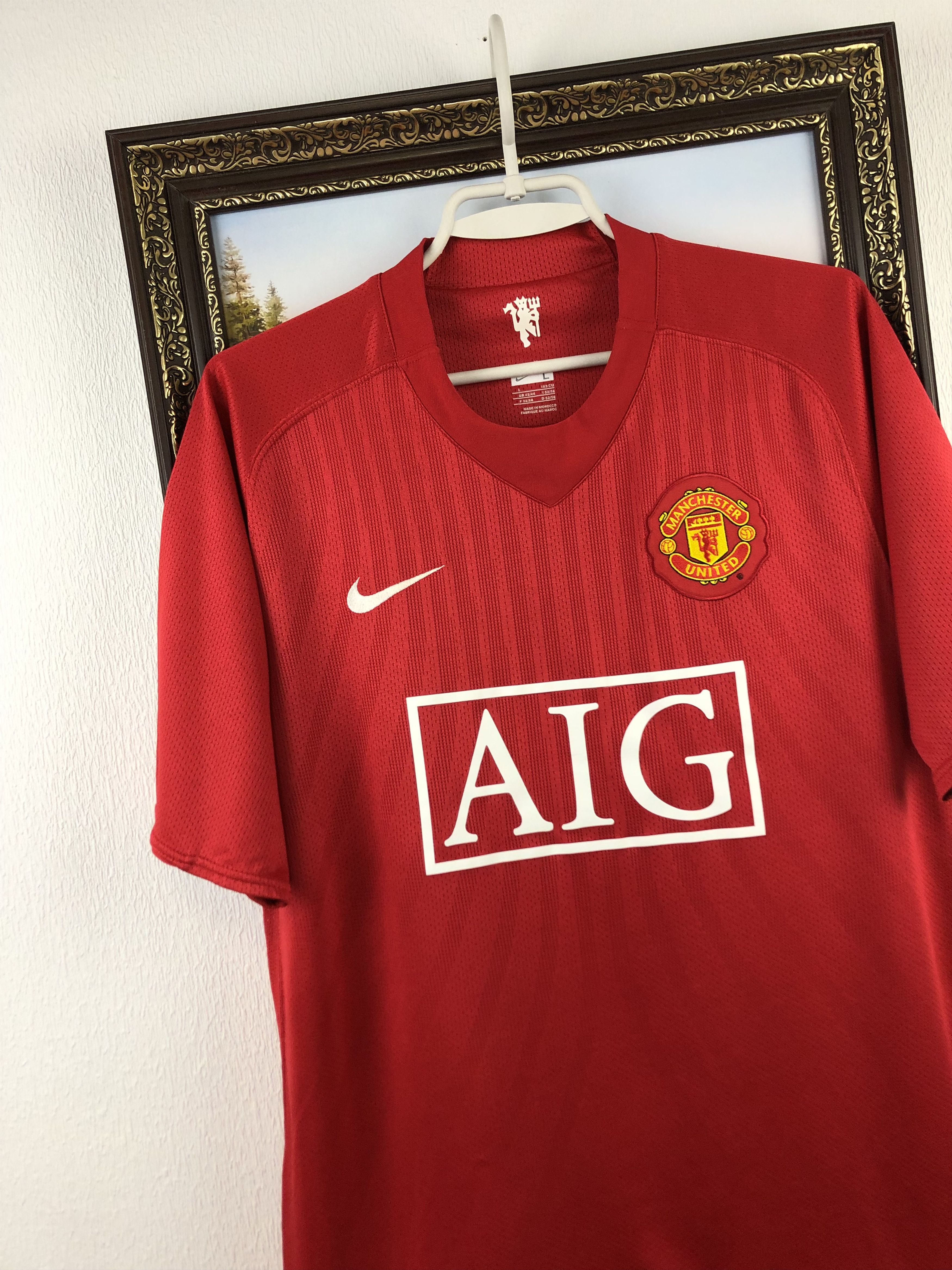 Nike Manchester United football shirt 2007 Nike Jersey Rare Size US L / EU 52-54 / 3 - 3 Thumbnail