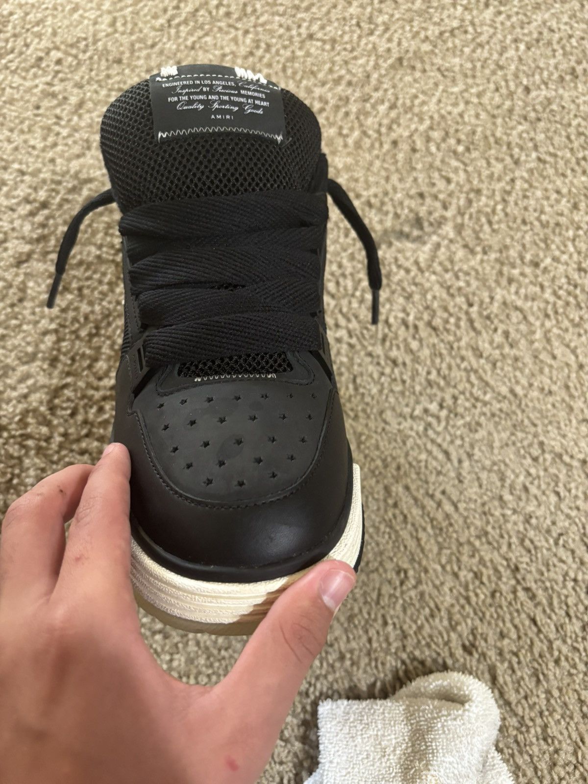 Amiri amiri ma-1 black white Size US 12 / EU 45 - 3 Thumbnail