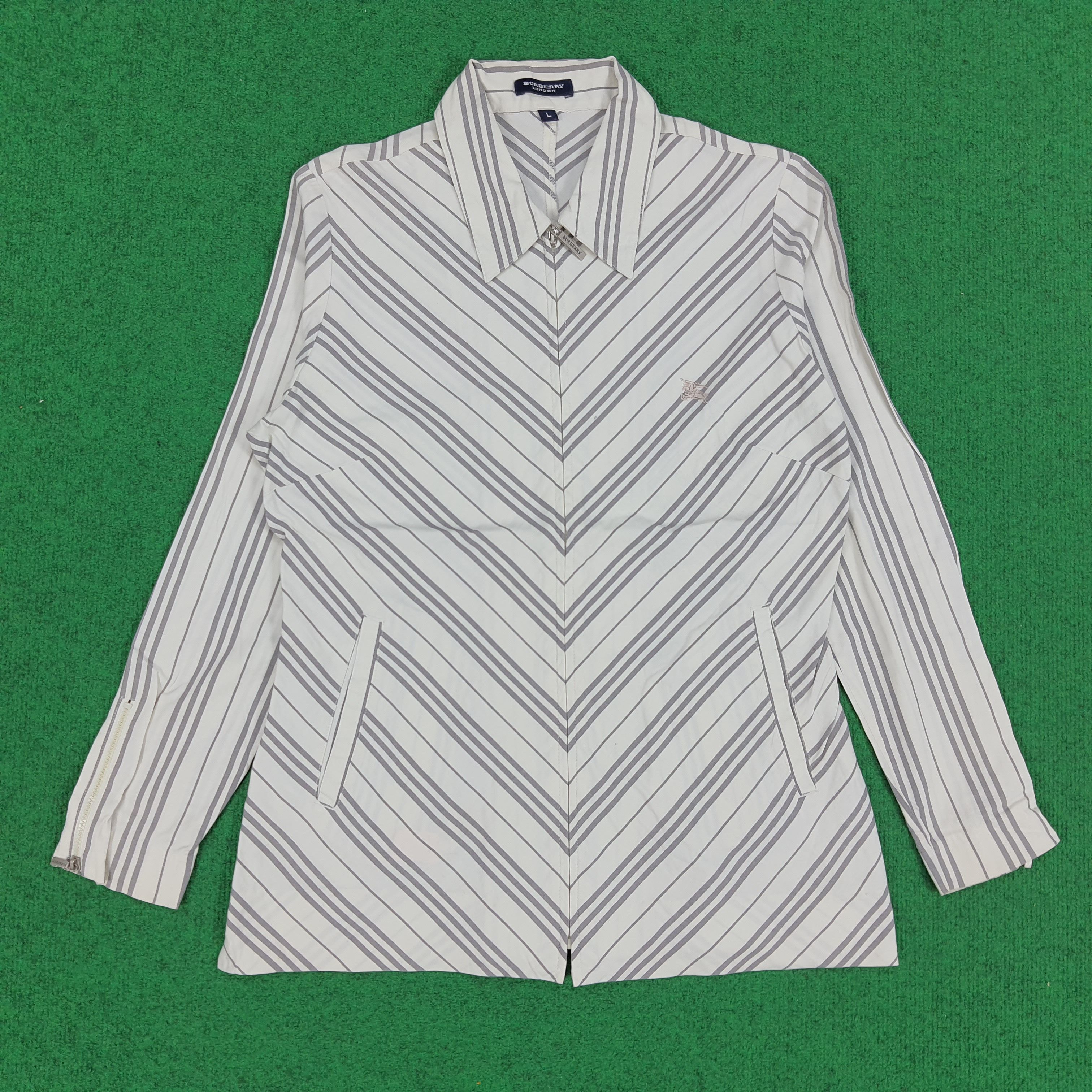 Burberry × Vintage Vintage Burberry London Striped shirt Size S / US 4 / IT 40 - 1 Thumbnail