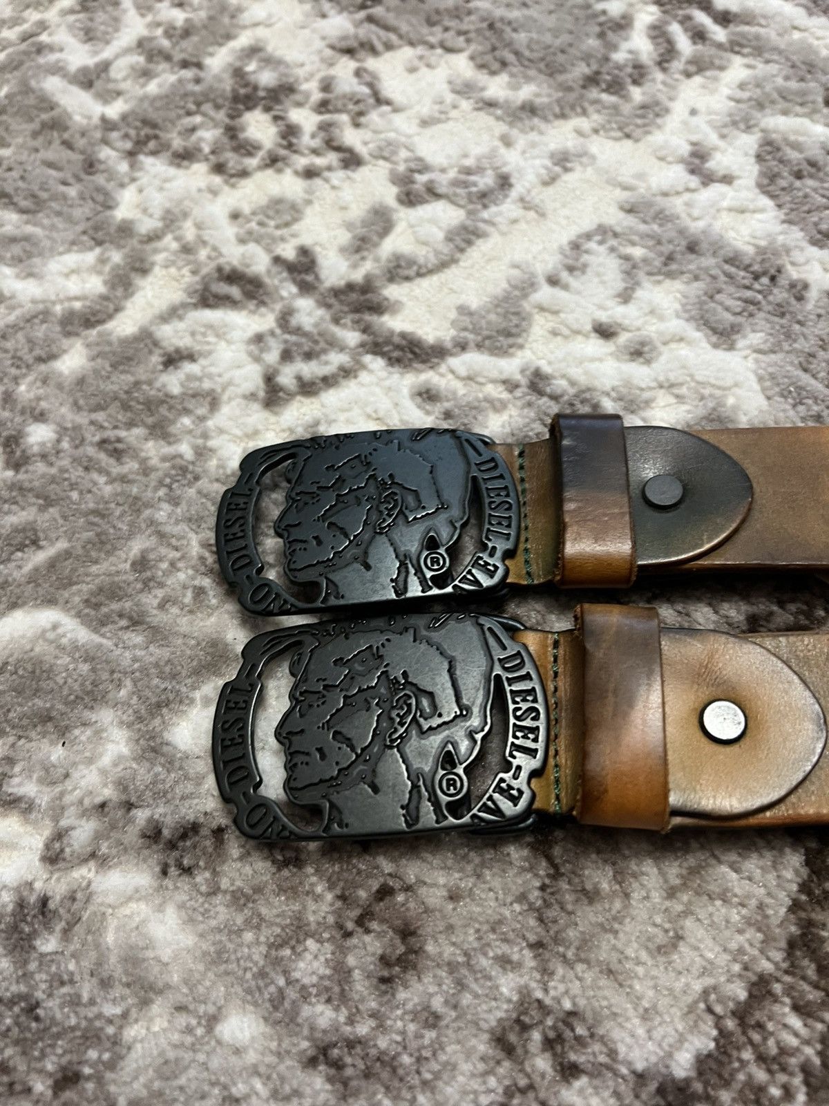 Diesel Vintage DIESEL Y2k Avant garde hype Leather Belt Size ONE SIZE - 8 Thumbnail