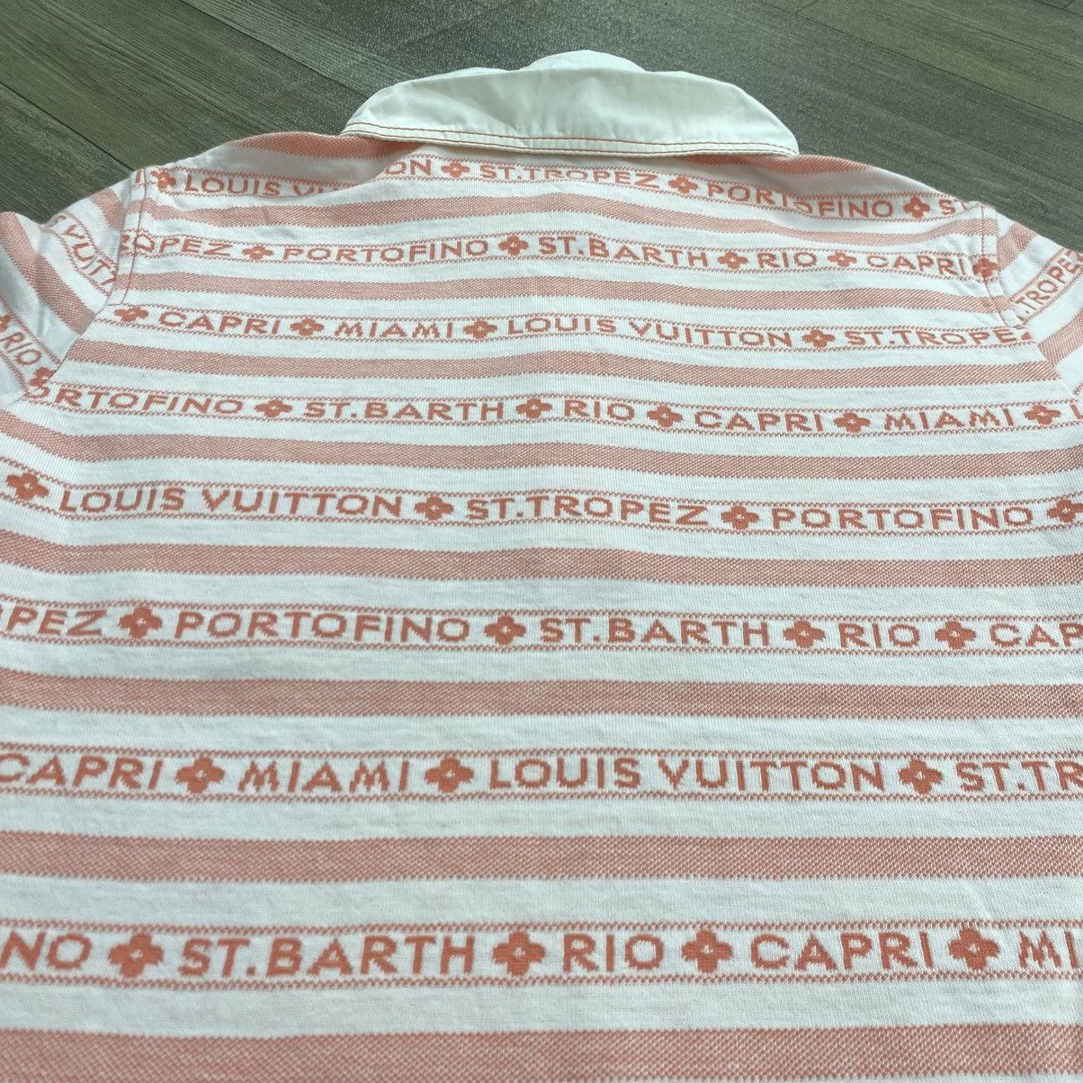 Louis Vuitton Vintage Louis Vuitton In Cotone Orange Stripe Polo Shirt Size M / US 6-8 / IT 42-44 - 13 Thumbnail