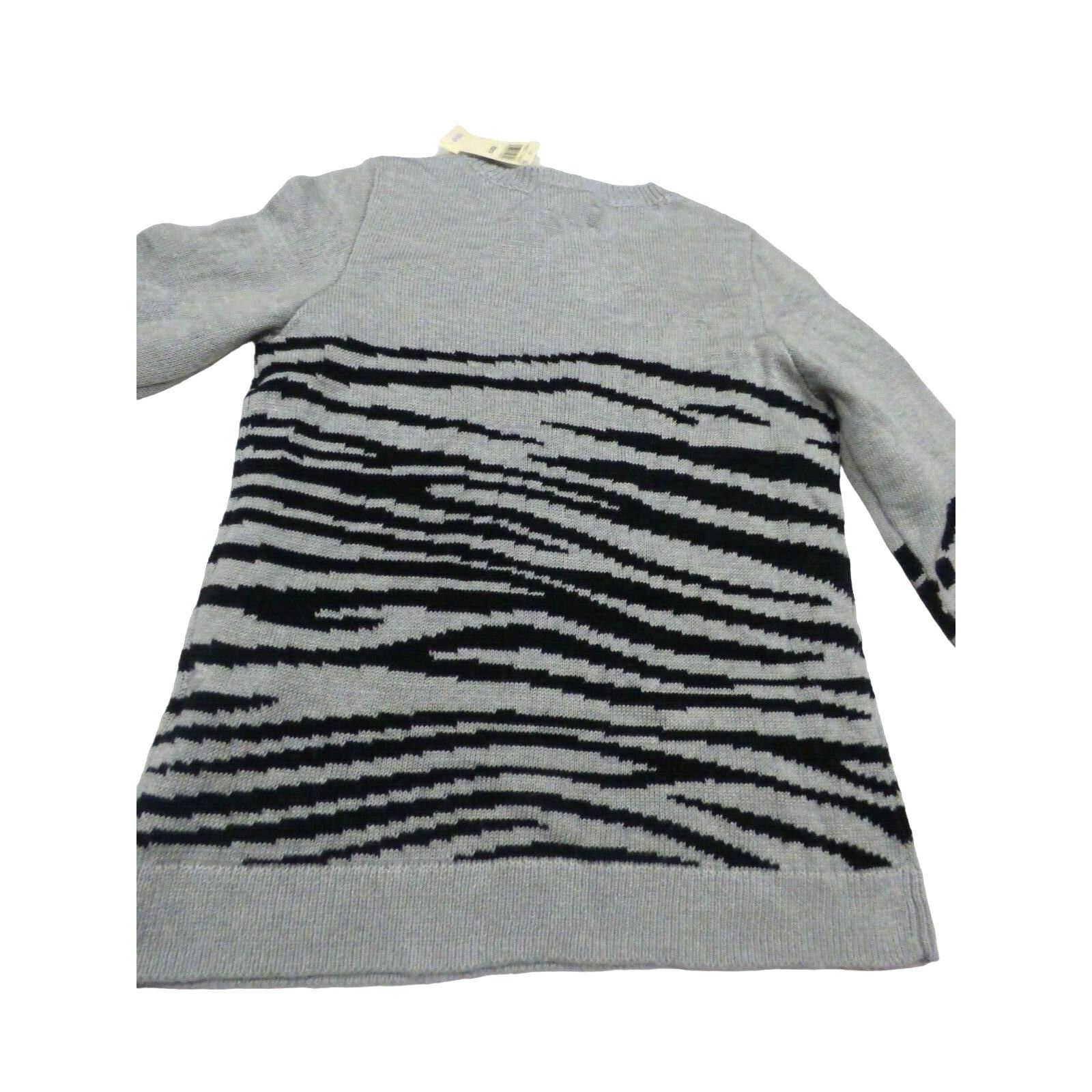 Lucky Brand Lucky Brand Mixed Animal-Print Sweater, Gray, Size XS Size XS / US 0-2 / IT 36-38 - 10 Thumbnail