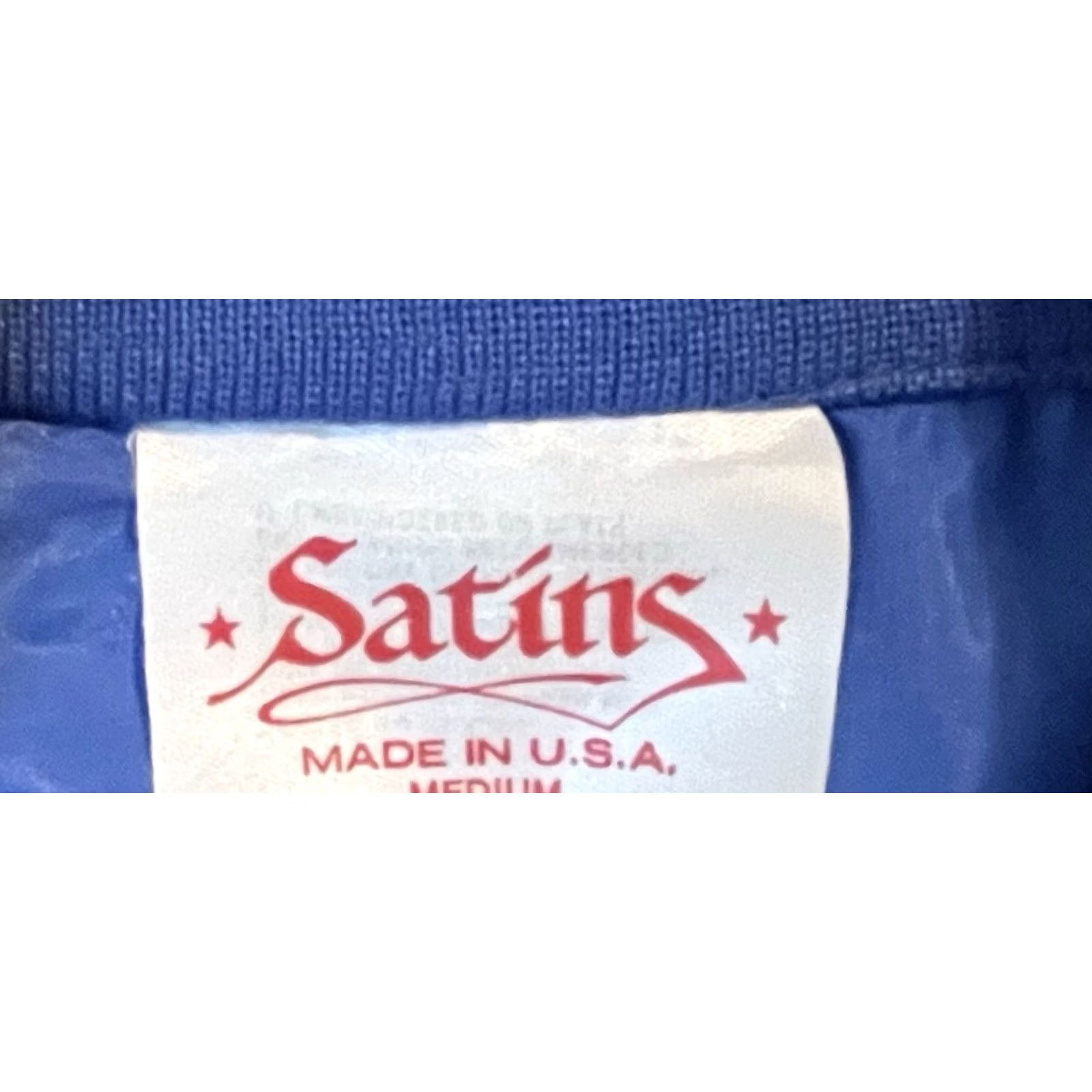 Vintage VINTAGE SATINS Baxter Jacket Satin/Nylon Men’s Medium Full Zip J1882 Blue 80s 90s Logo Bomber Jacket Mens Regular Short Sleeve? Size US M / EU 48-50 / 2 - 7 Thumbnail