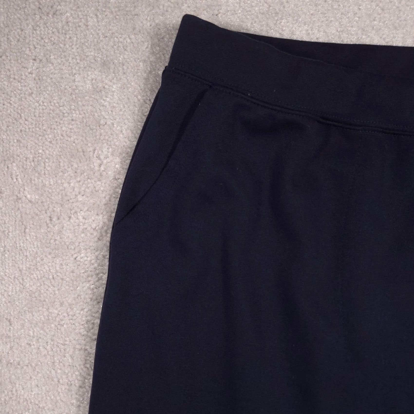 Vintage VINTAGE Woman Within Sweatpants Womens 26W Navy Blue Jersey Wide-Leg Pull On Stretch Size 4XL / US 24-26 - 4 Thumbnail
