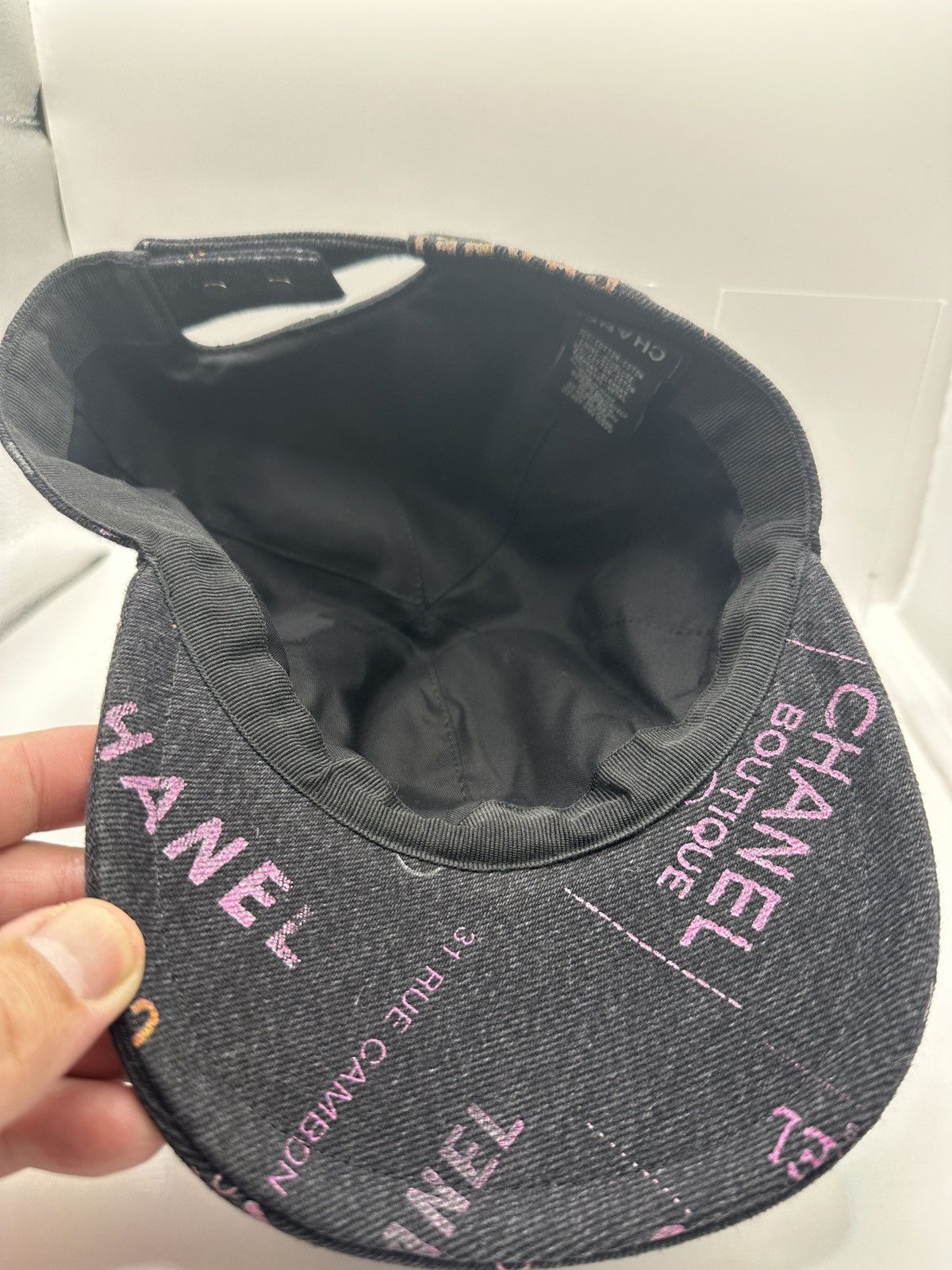 Chanel Chanel Hat Black Denim Size ONE SIZE - 6 Thumbnail
