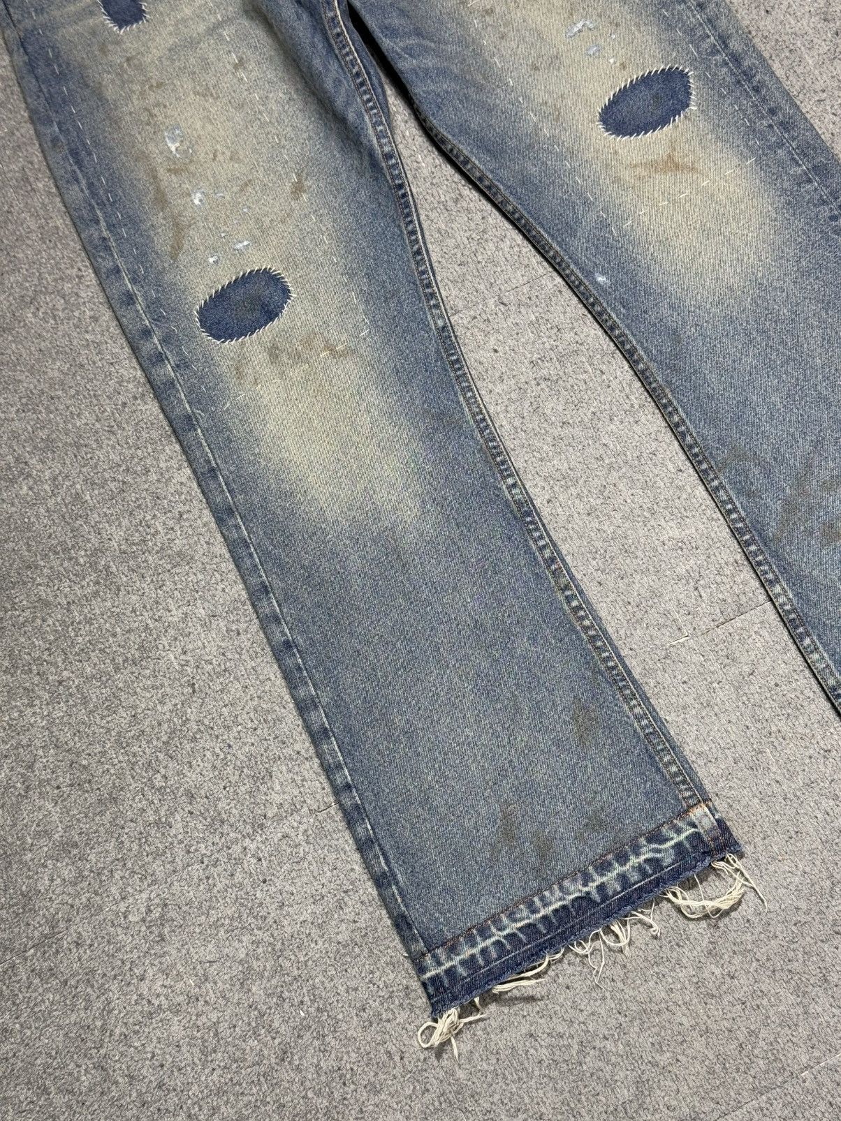 Enfants Riches Deprimes ERD - Hit & Run Straight- Appliquéd Distressed Jeans Size US 34 / EU 50 - 3 Thumbnail