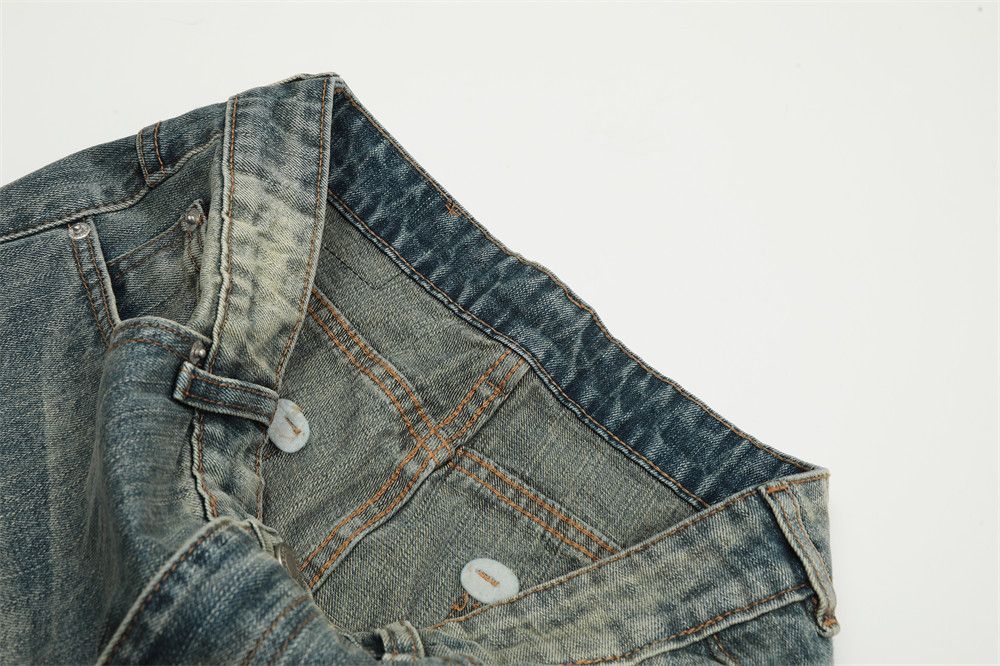 Japanese Brand × Jean Vintage distressed washed gradient men's punk casual jeans Size US 32 / EU 48 - 4 Thumbnail