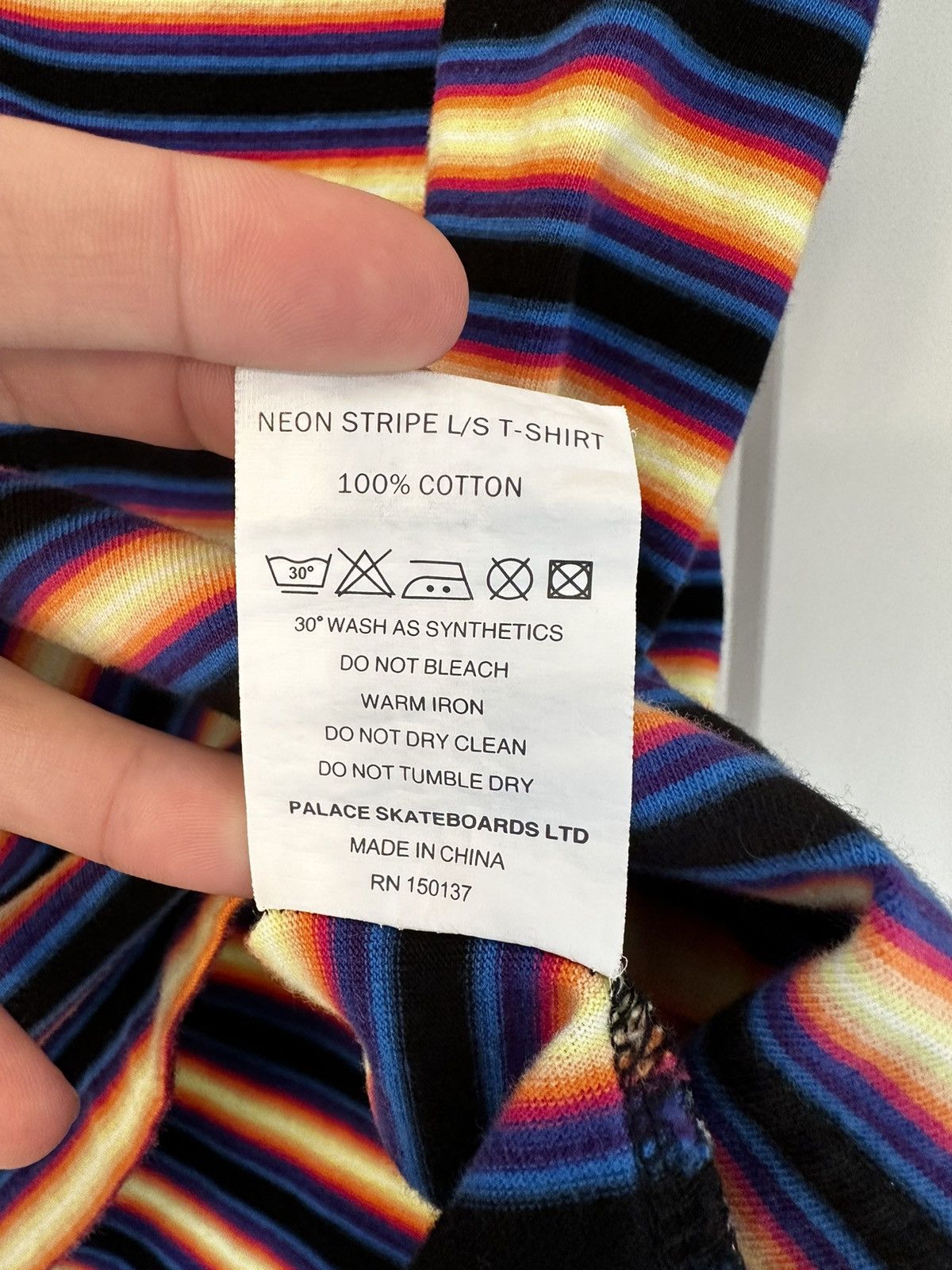 Palace Neon Stripe L/S Tee Shirt Size US M / EU 48-50 / 2 - 7 Thumbnail