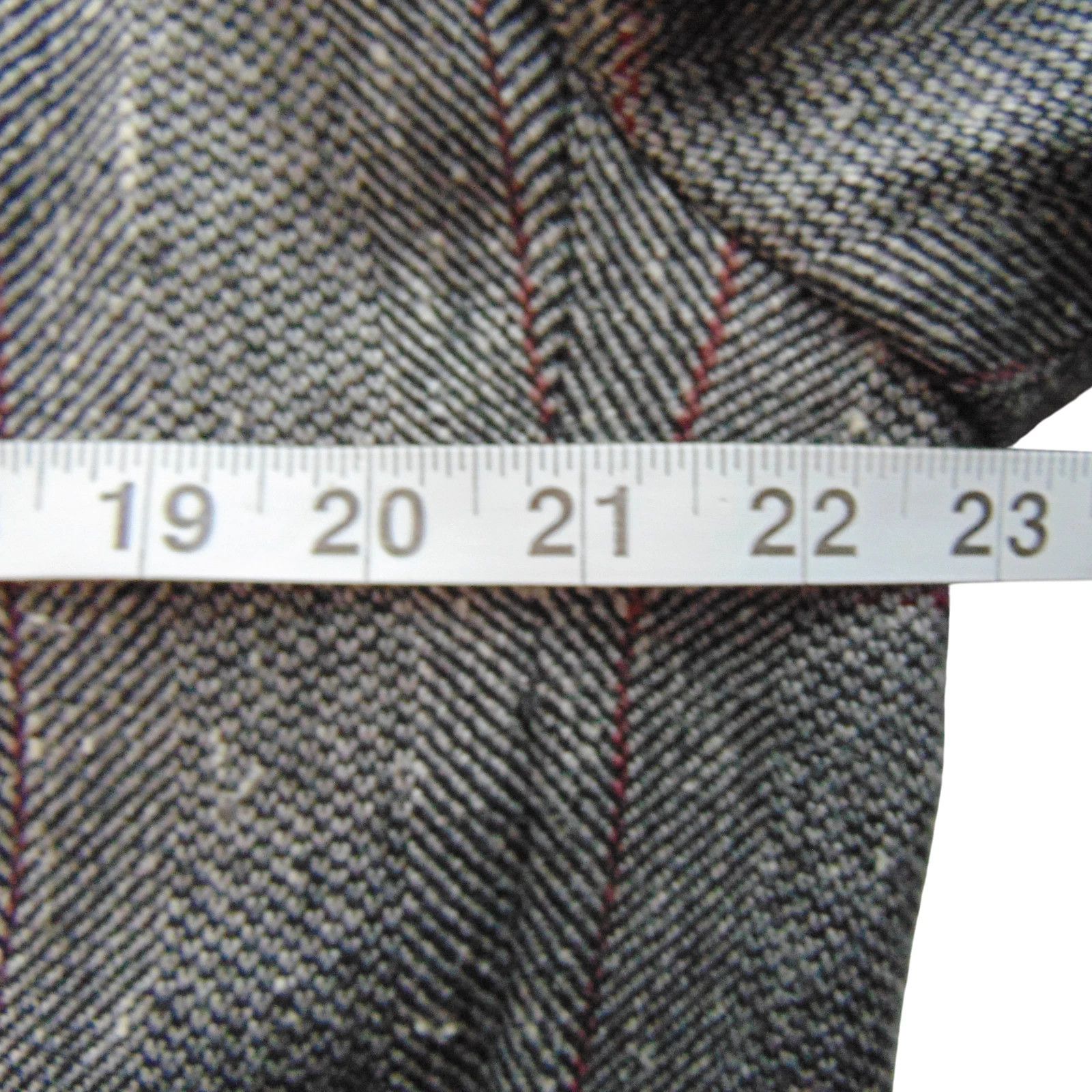 Burberry Burberrys Vintage Tweed Windowpane Blazer 42 Gray Size 42R - 17 Thumbnail