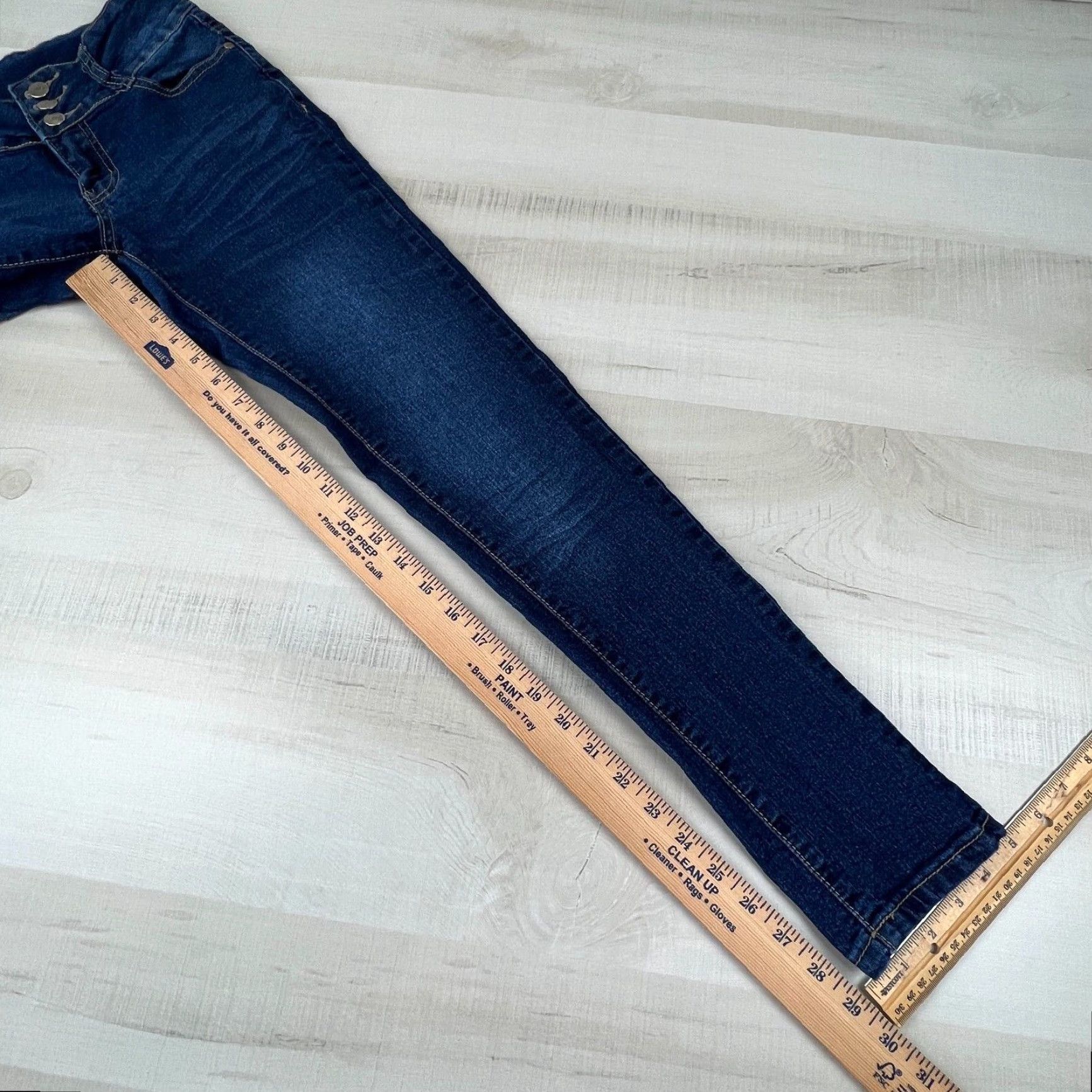 Vintage Bob Jeans Womens Dark Blue Mid Rise Skinny Jeans Stretch 3 Juniors Size 26" / US 2 / IT 38 - 7 Thumbnail