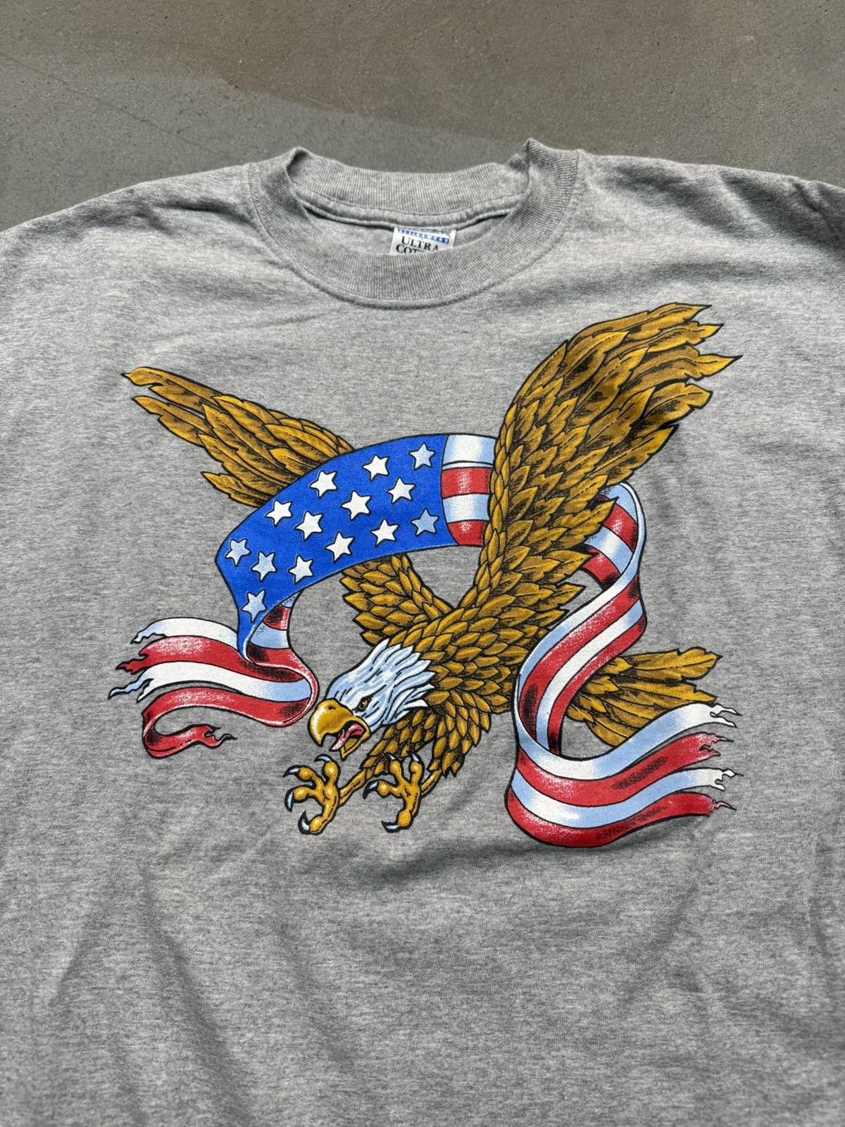 Gildan Vintage Y2K Eagle American Flag Biker Long Sleeve Shirt Size US L / EU 52-54 / 3 - 5 Thumbnail