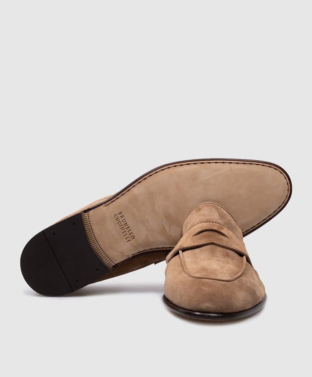 Brunello Cucinelli o1w1db10725 Suede Loafer in Brown Size US 7 / EU 40 - 3 Thumbnail