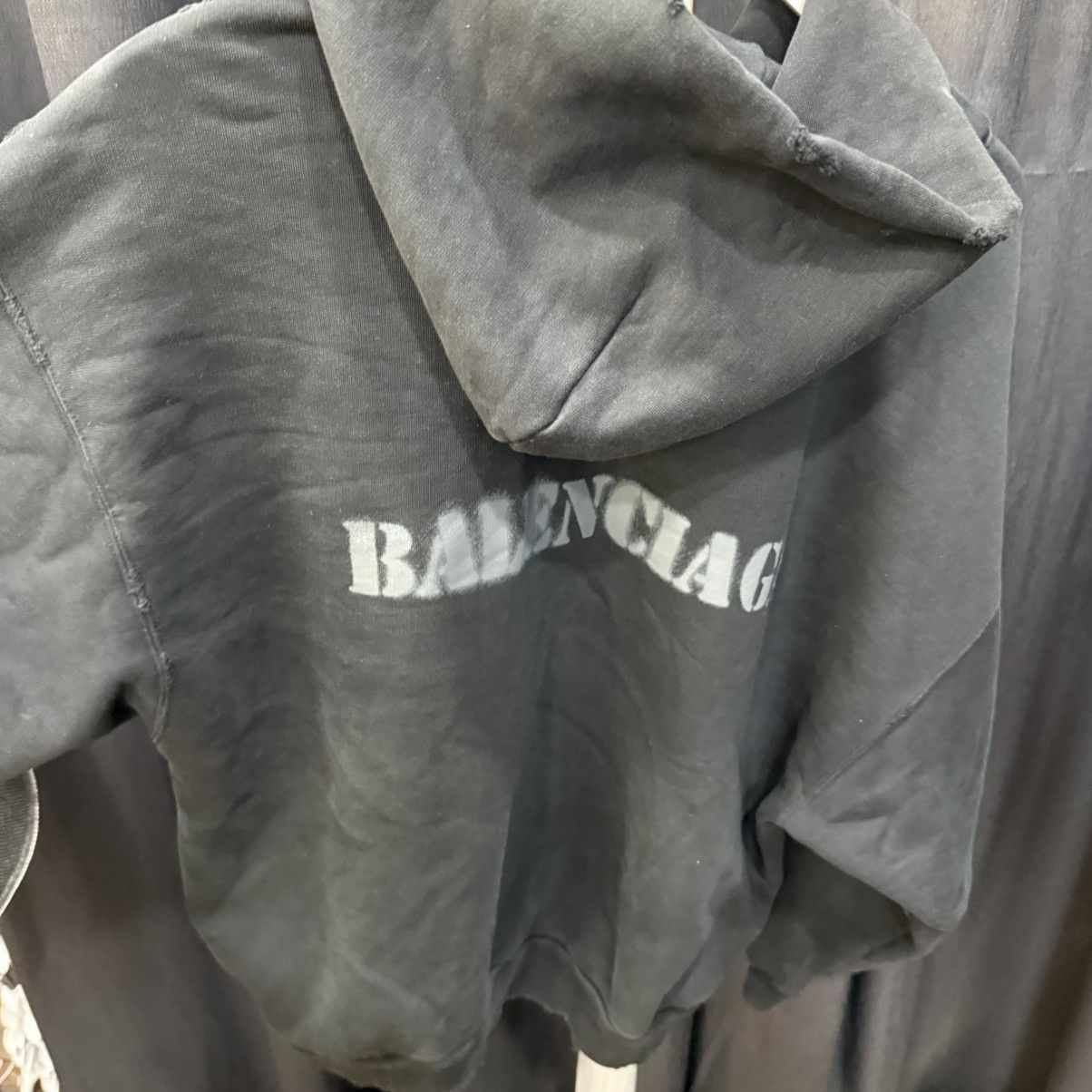 Balenciaga Balenciaga Stencil Type Hoodie Black Size US S / EU 44-46 / 1 - 7 Thumbnail