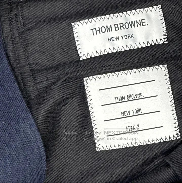 Thom Browne Thom Browne Casual Navy Trousers for Men. Size US 30 / EU 46 - 4 Thumbnail