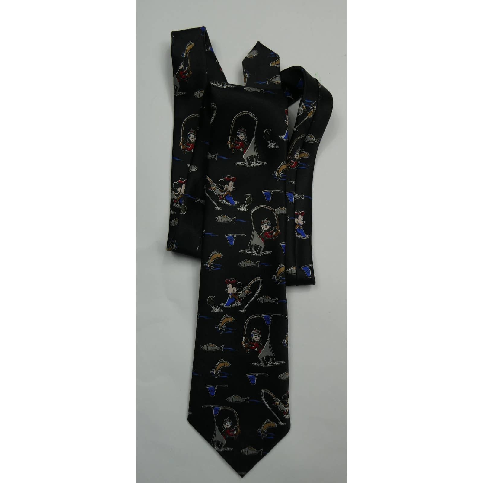 Mickey Mouse Mickey Unlimited Mickey Mouse Tie, black, fishing, NEW Size ONE SIZE - 1 Thumbnail