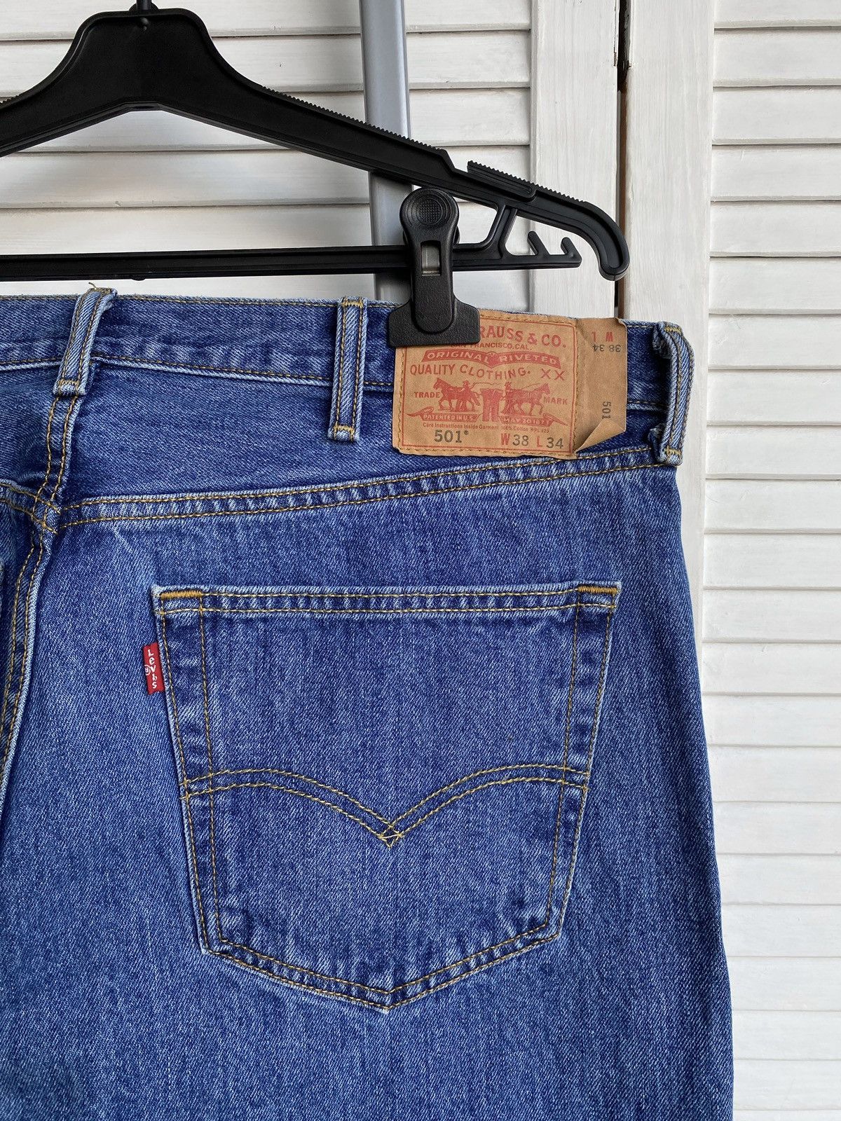 Levi's × Vintage Vintage Levis 501 Blue Denim Baggy Jeans Pants USA W38 L28 Size US 38 / EU 54 - 9 Thumbnail