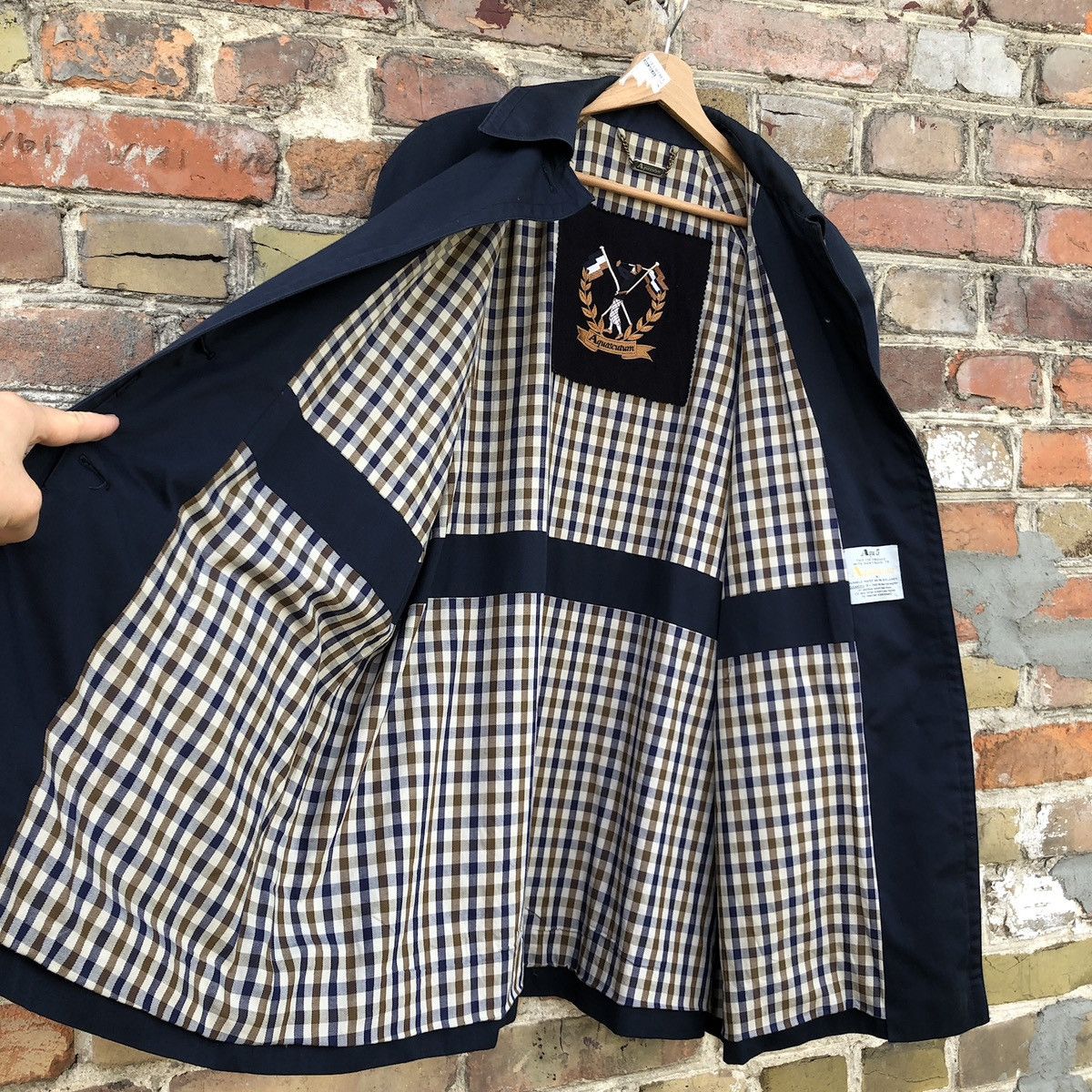 Aquascutum Vintage Aquascutum Coat Jacket Trench Checkered Size L / US 10 / IT 46 - 10 Thumbnail