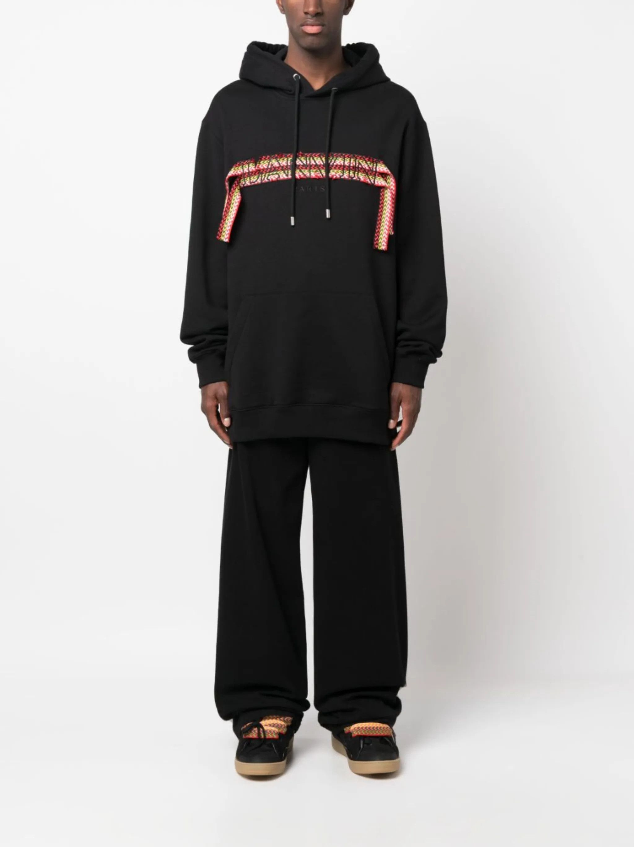 o1y0225 Embroidered Logo Hoodie in Black