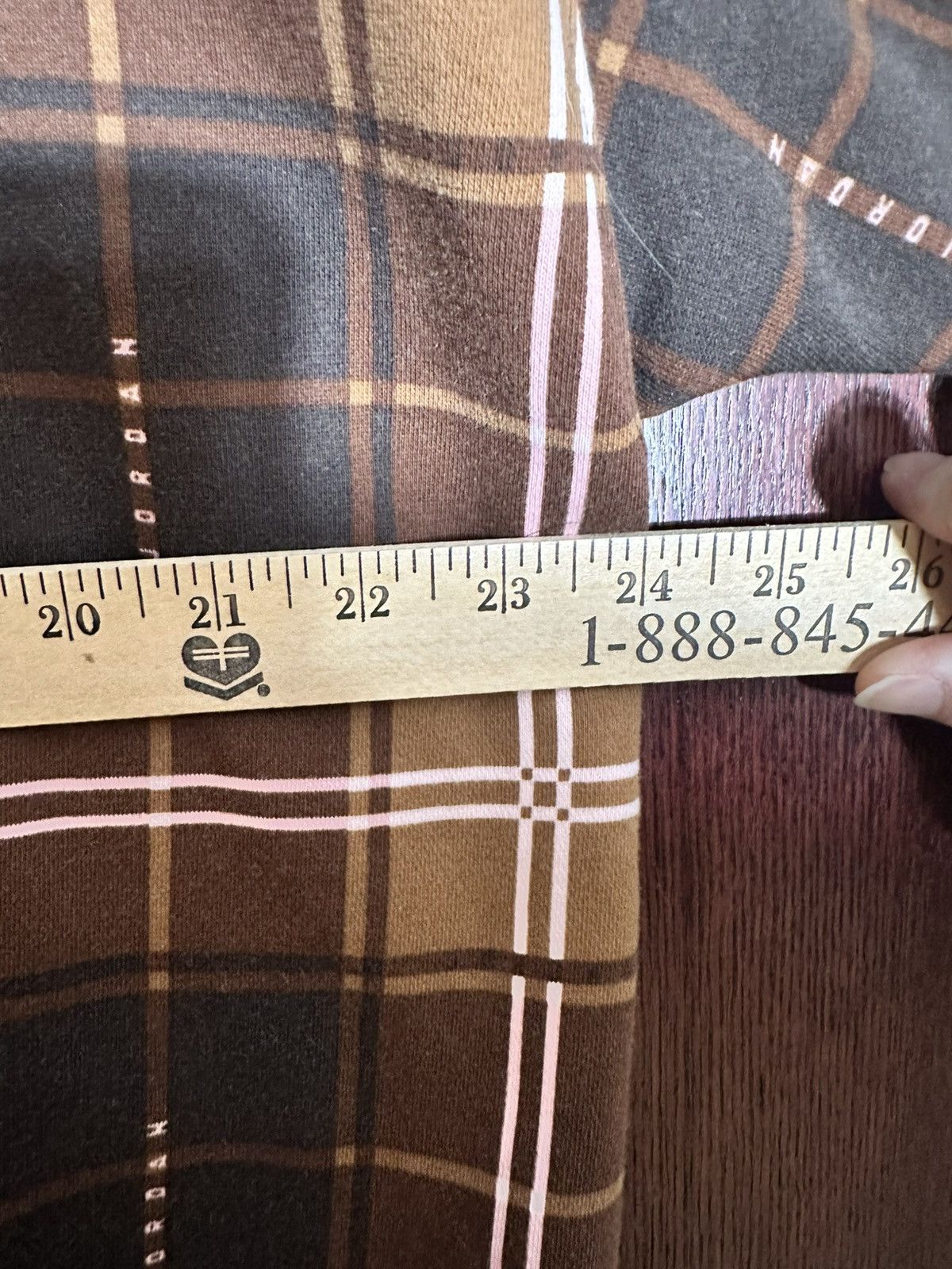 Jordan Brand Nike Jordan Brooklyn Fleece Plaid Sweatshirt Archaeo Brown Size XL / US 12-14 / IT 48-50 - 6 Thumbnail