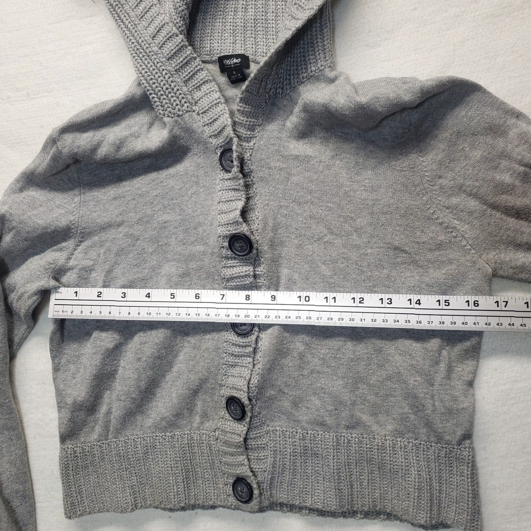 Mossimo Mossimo Jacket Women's Adult Large Gray Crop Top Neck Flap Coat Long Sleeve Size L / US 10 / IT 46 - 5 Thumbnail