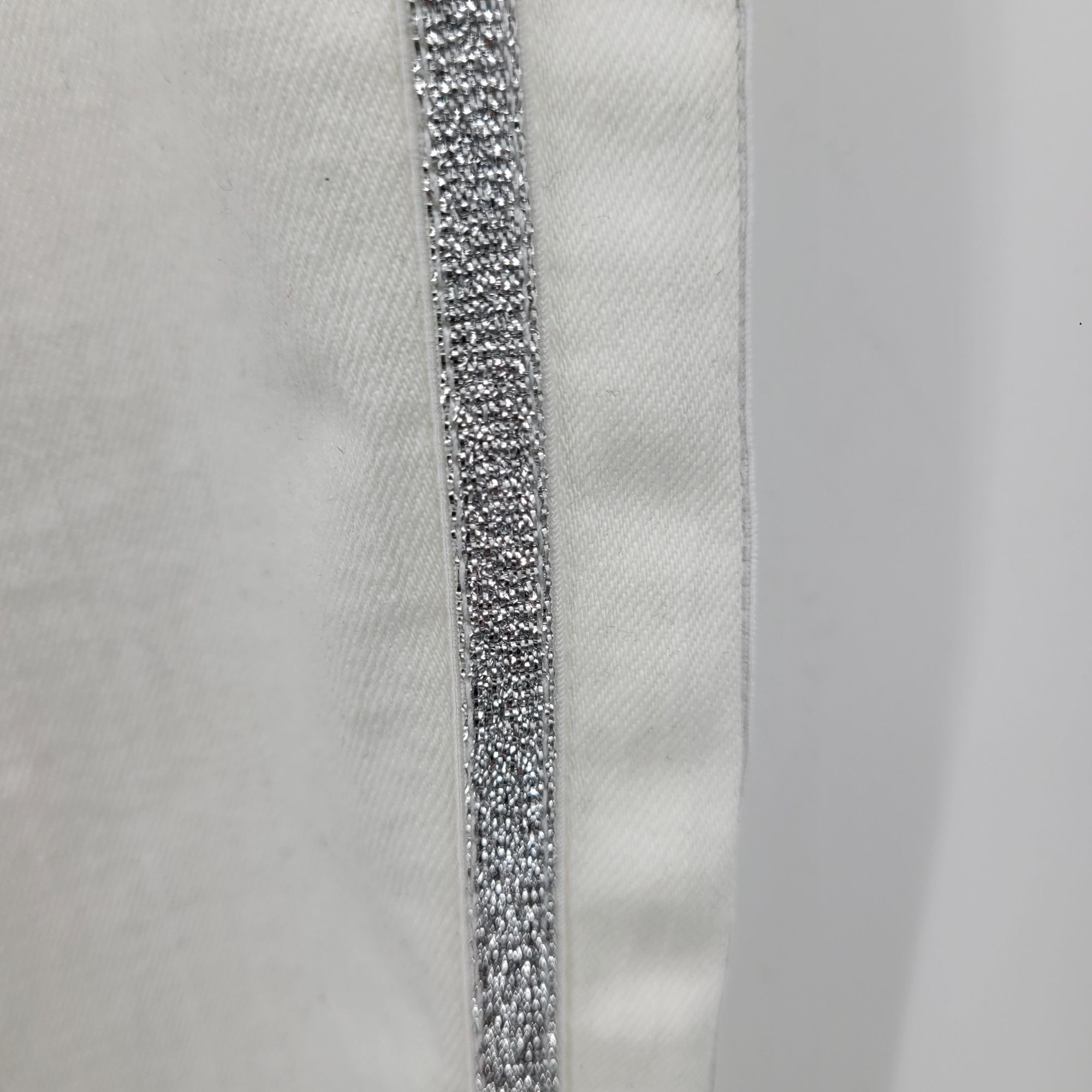 7 For All Mankind 7 For All Man Kind High-Rise White Skinny Jeans 30 Silver Si Size 30" / US 8 / IT 44 - 15 Thumbnail