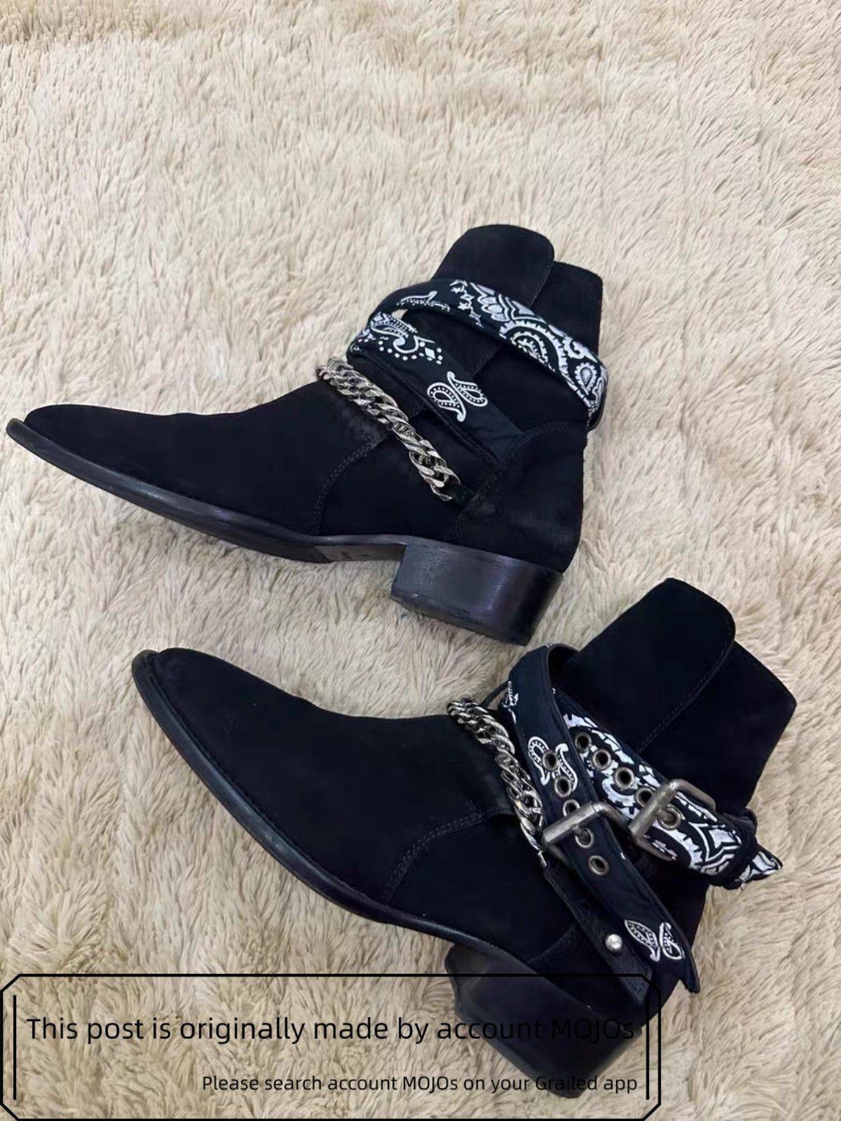 Amiri Sz 41 Amiri Ethical Stripe & Chain Boots mojos1644 Size US 8 / EU 41 - 4 Thumbnail