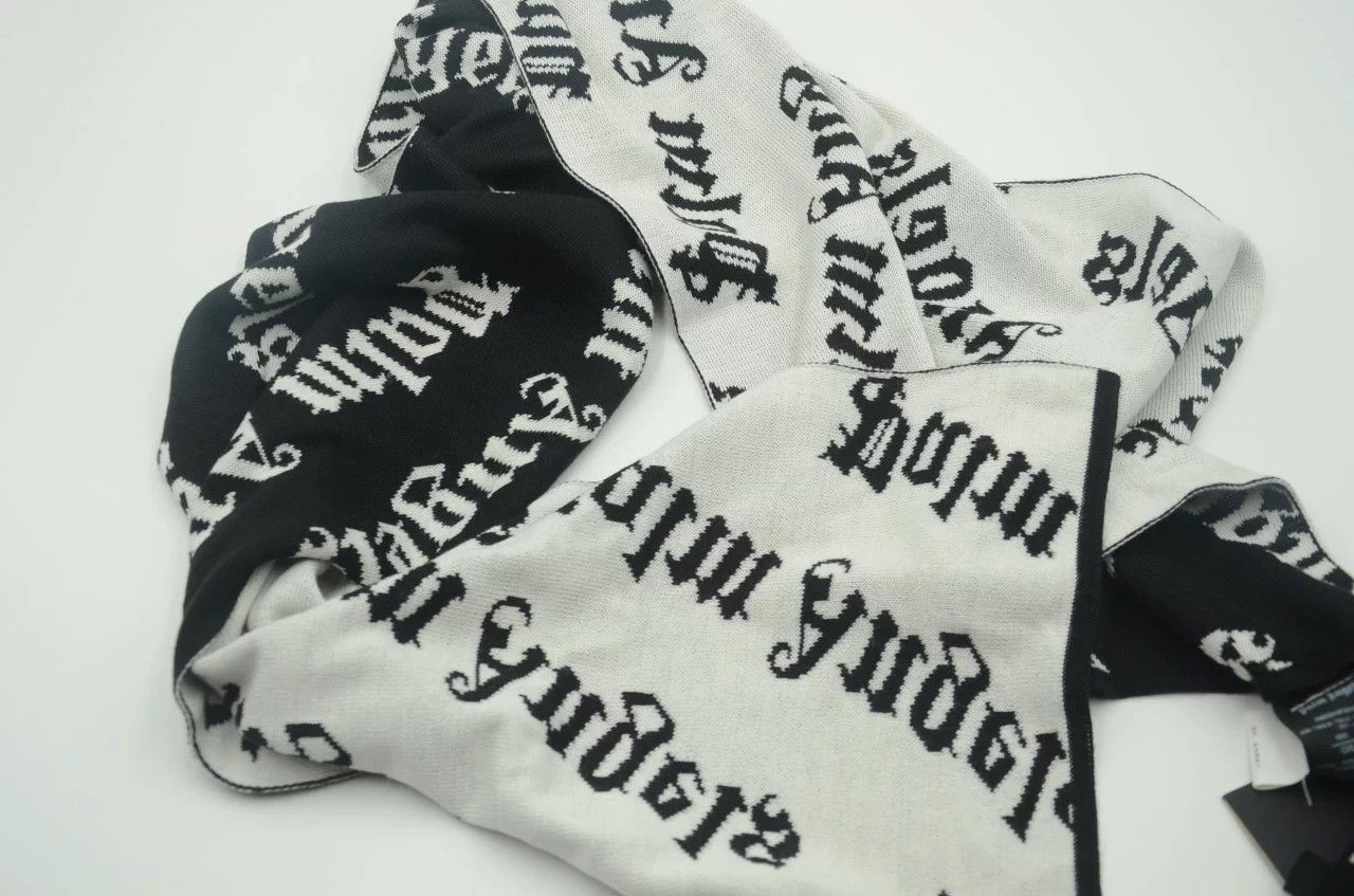 Palm Angels Palm Angels All Over Logo Wool Scarf & Hat Set Unisex New Size ONE SIZE - 3 Thumbnail