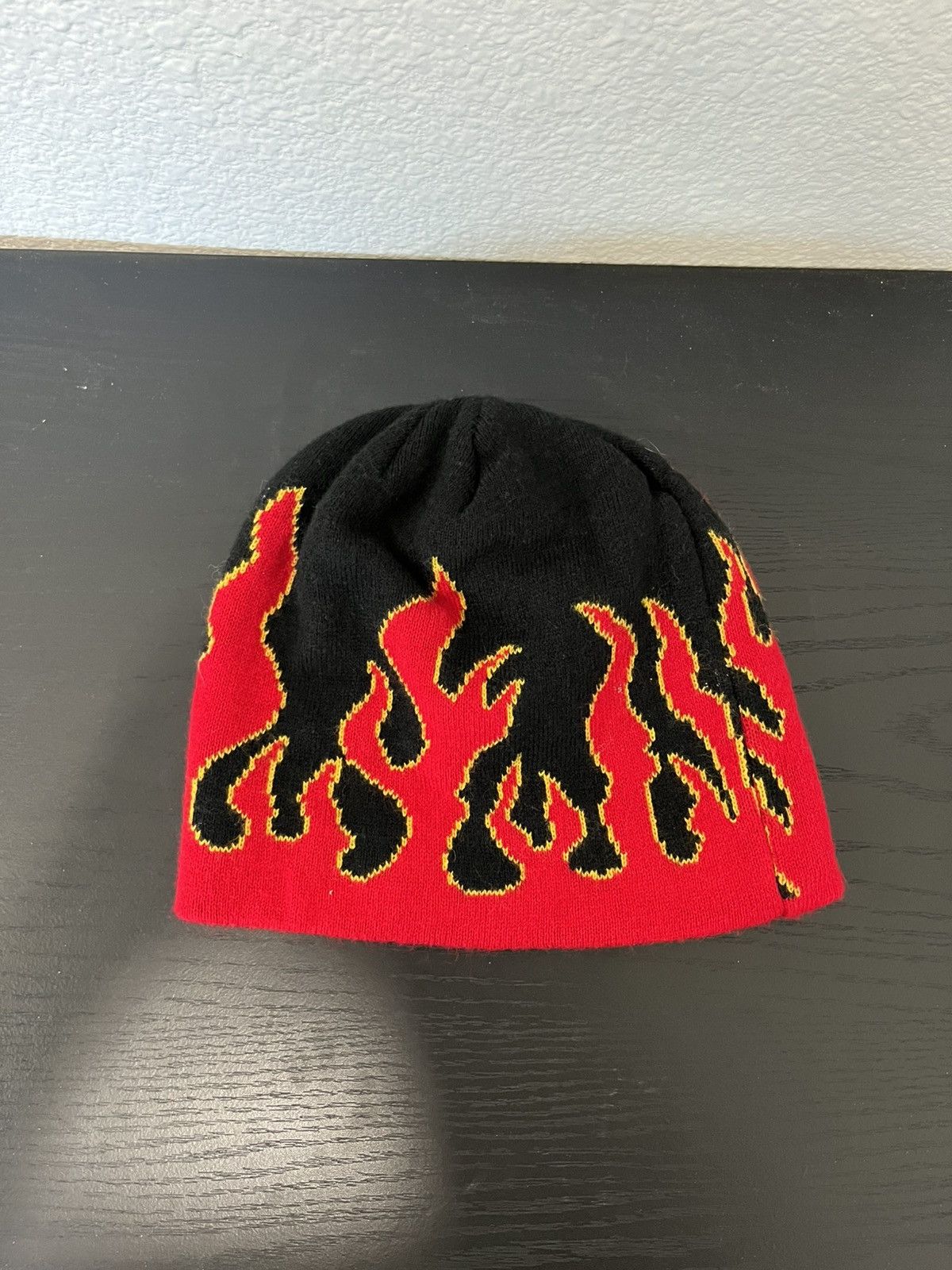 Vintage Y2K flame beanie Size ONE SIZE - 1 Thumbnail