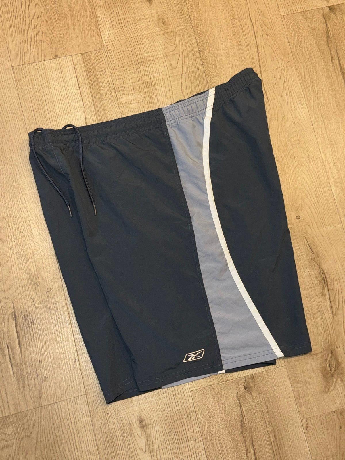 Reebok Reebok Nylon Black/Grey Hoop Shorts Mens LG 90s Size US 34 / EU 50 - 1 Thumbnail