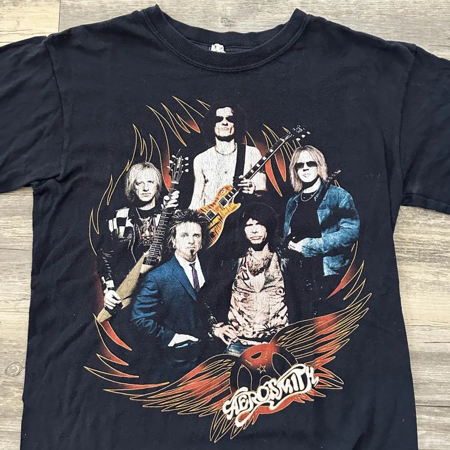 Anvil Vintage 2007 Aerosmith World Tour Band T-Shirt Size Medium Size US M / EU 48-50 / 2 - 2 Thumbnail