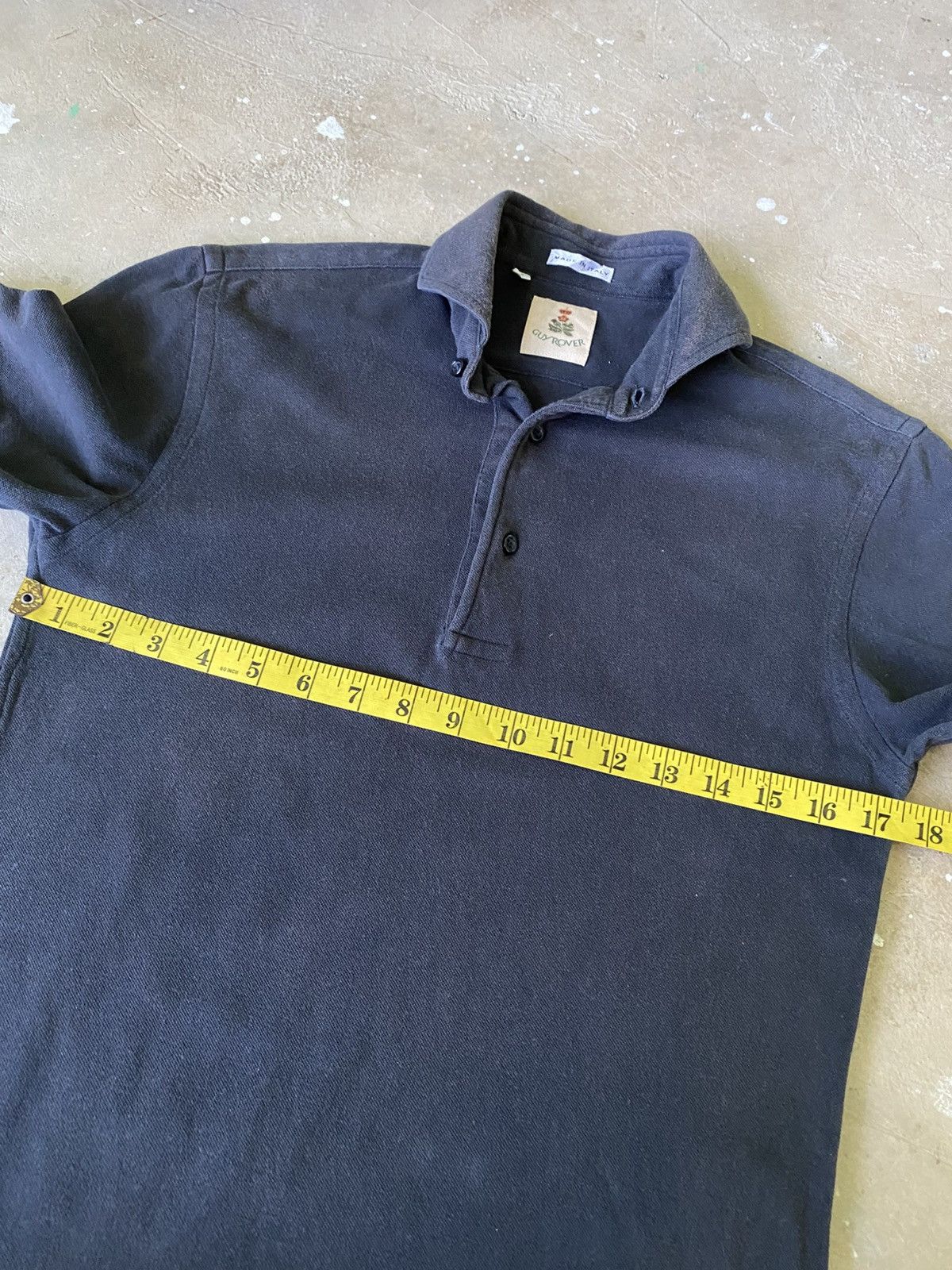 Guy Rover Guy Rover Italy Minimal Polo Shirt Dark Navy Cotton Size US S / EU 44-46 / 1 - 10 Thumbnail