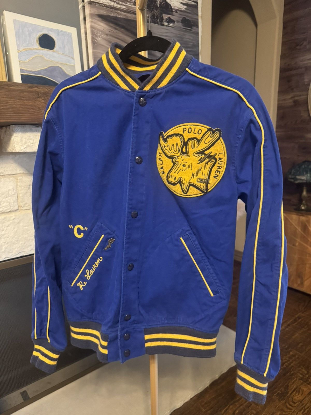 Polo Ralph Lauren Polo Ralph Lauren Sportsman Pine Lake Moose Letterman Jacket Size US M / EU 48-50 / 2 - 1 Thumbnail