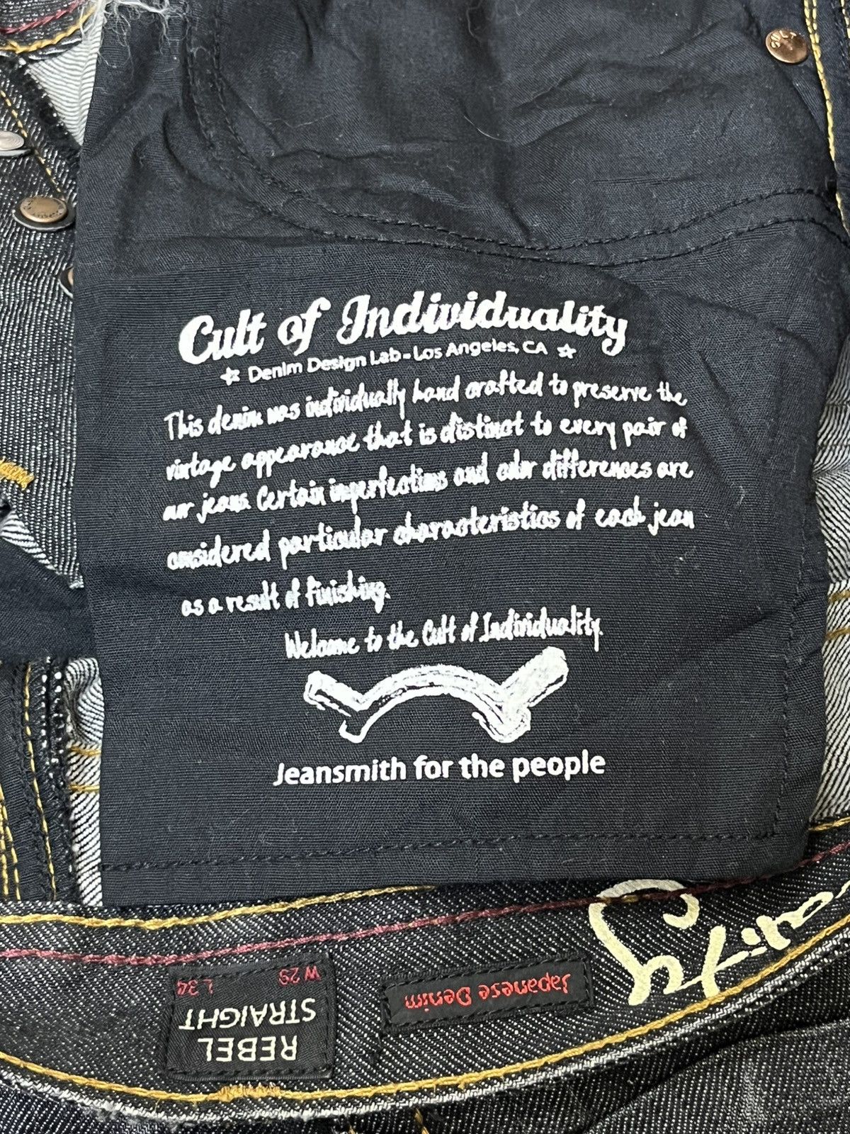 Cult Of Individuality ARCHIVE JAPANESE CULT OF INDIVIDUALITY SELVEDGE JEANS Size US 31 - 22 Thumbnail