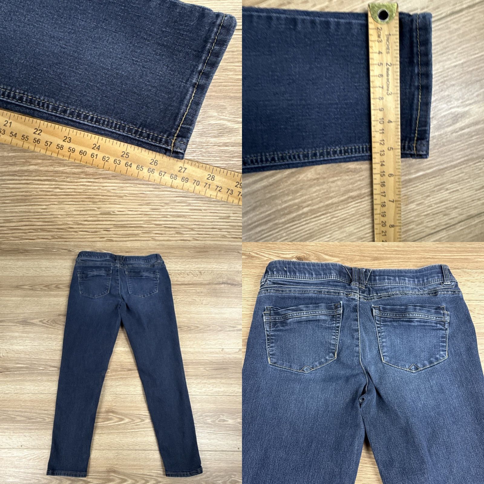 Vintage Democracy Jeans Denim Dark Wash Skinny Womens Size 10 Stretch 27in Inseam Bodies Mid Rise Blue Size 32" / US 10 / IT 46 - 8 Thumbnail