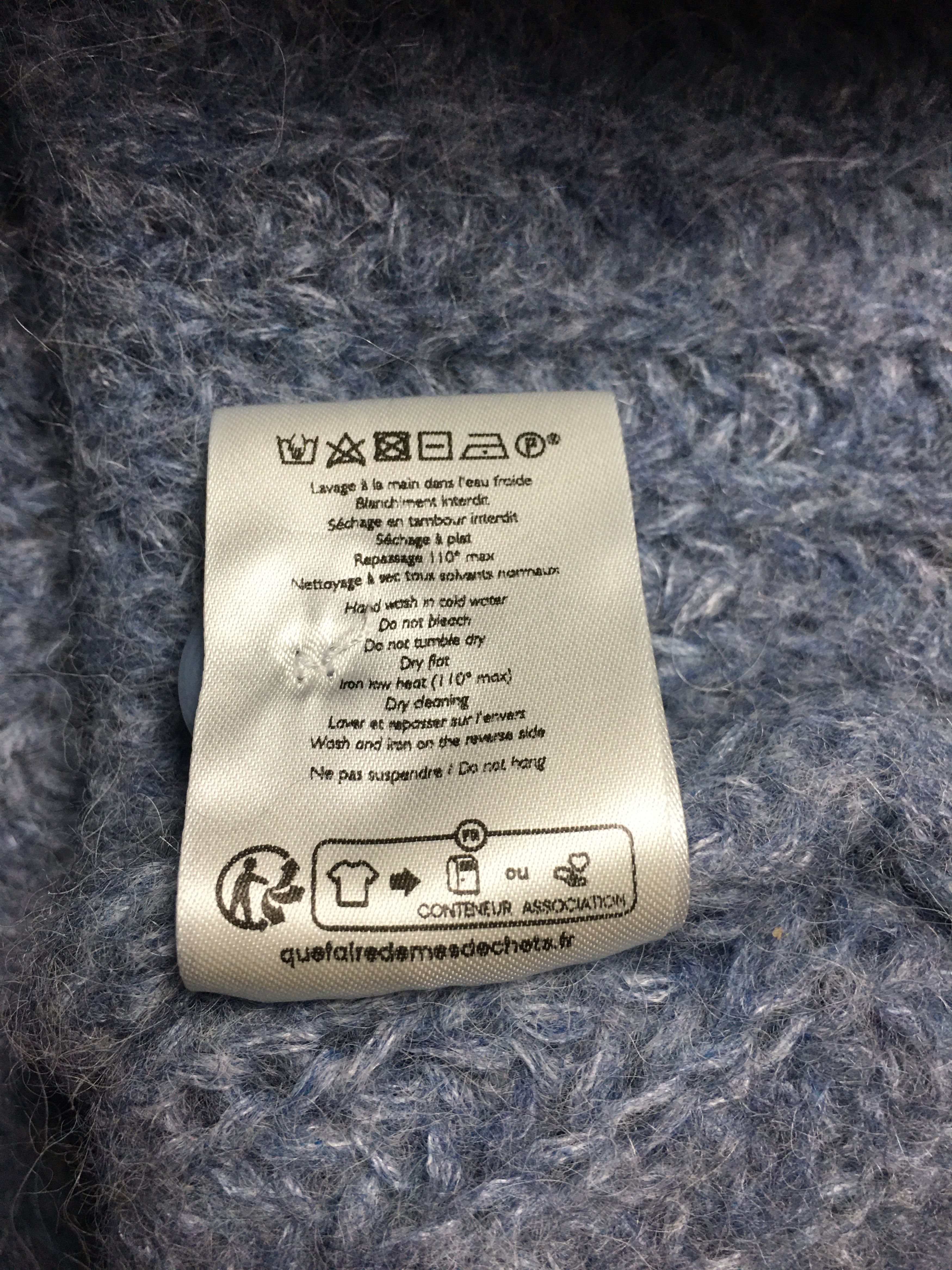 Sezane SEZANE Basile Alpaca Wool Cardigan Blue Size S Size S / US 4 / IT 40 - 12 Thumbnail