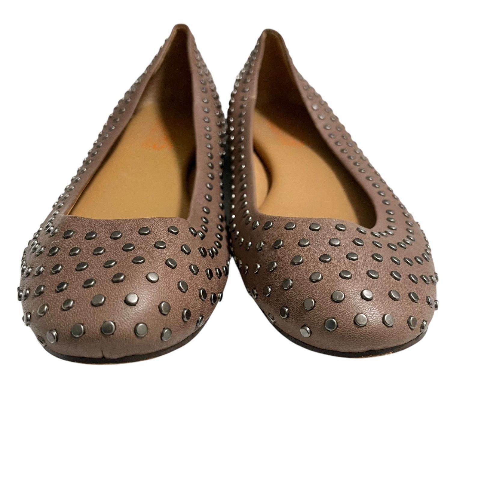 Michael Kors KORS Michael Kors Brown Studded Leather Slip On Ballet Flats Size US 10 / IT 40 - 2 Thumbnail