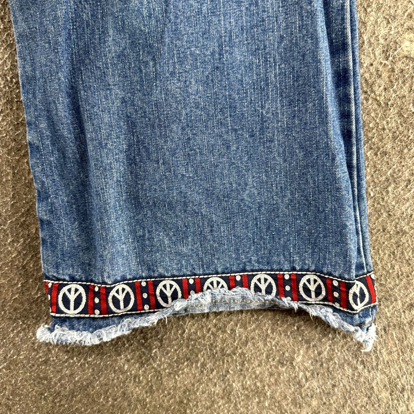Vintage VINTAGE BeBop Jeans Women 9 Blue Flare Bell Bottom Belted Medium Wash Hippie Y2K 90s USA Jeans Women Size 30" / US 8 / IT 44 - 5 Thumbnail