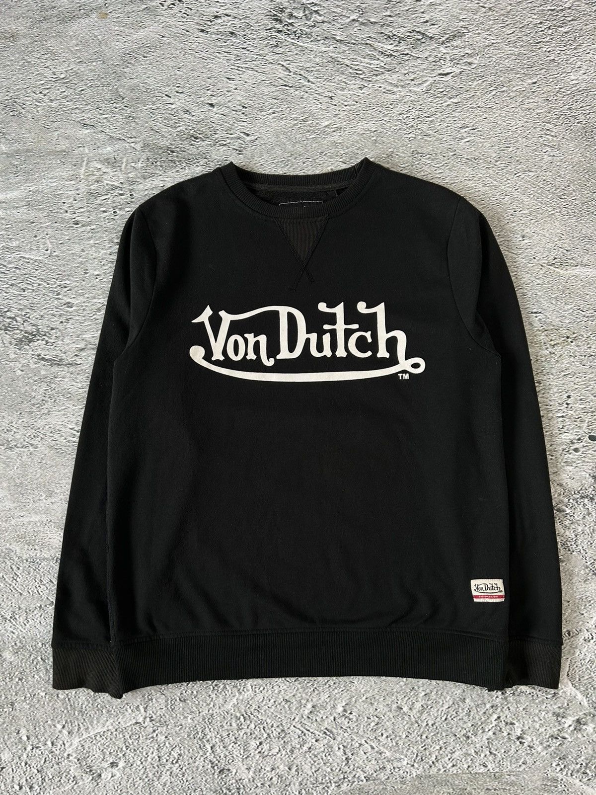 Vintage × Von Dutch Von Dutch Sweatshirt vintage Big Logo black Y2K crewneck Size US L / EU 52-54 / 3 - 1 Thumbnail