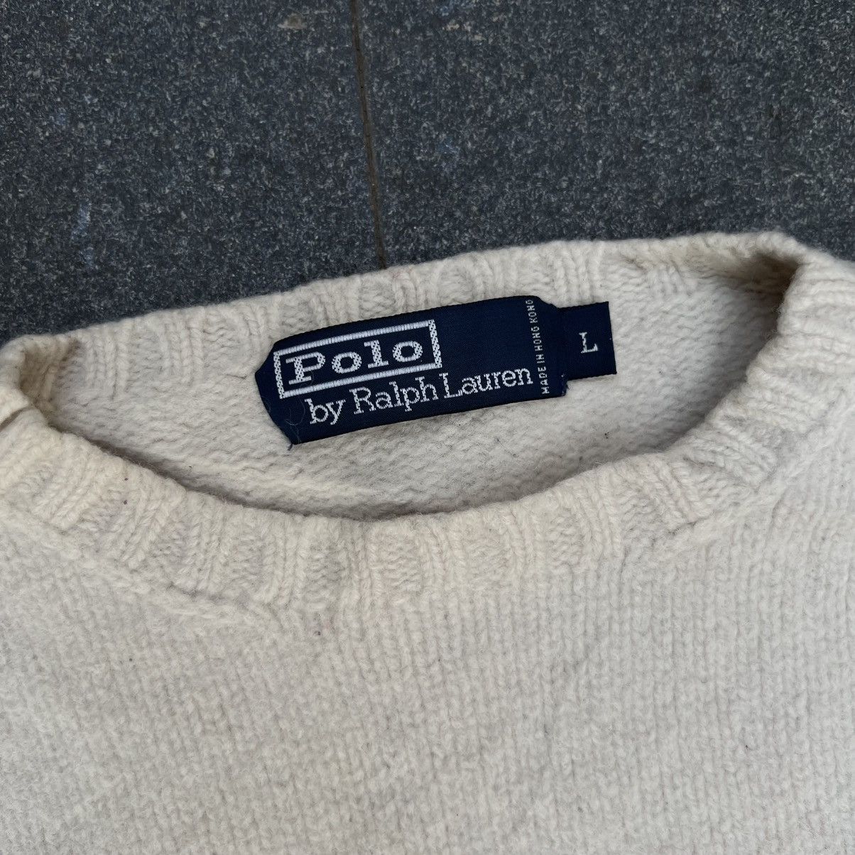 Designer × Polo Ralph Lauren × Vintage Vintage Polo Ralph Lauren American Flag Knit Sweater Size US L / EU 52-54 / 3 - 4 Thumbnail
